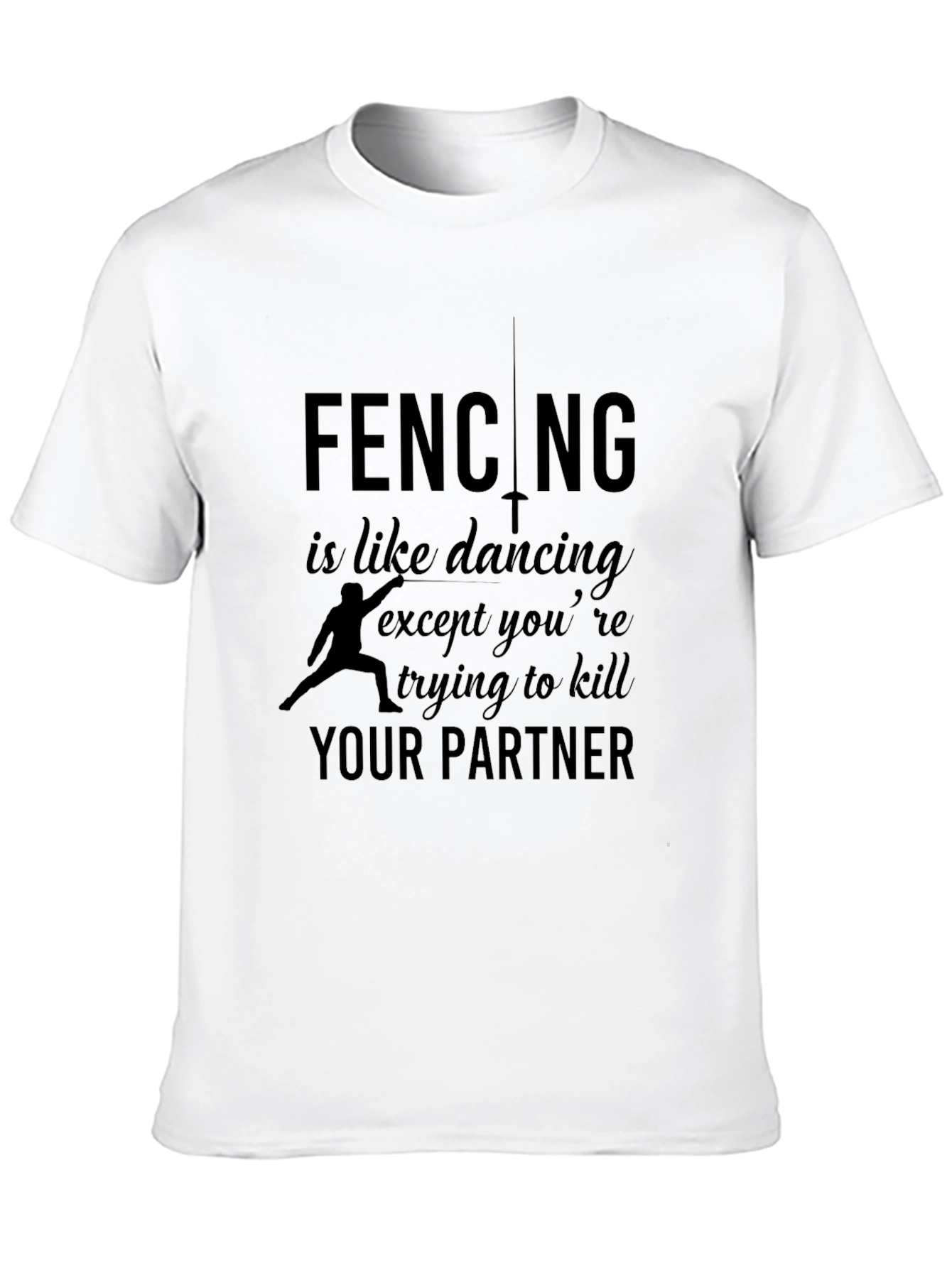 Black Fencing T-Shirt: Dancing with Swords view 10