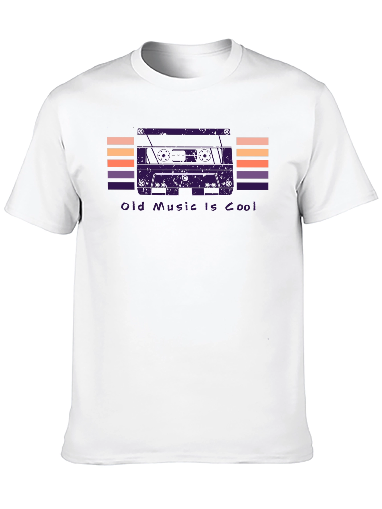 Black Retro Cassette Tape Graphic T-Shirt - Old Music Is Cool Tee view 10