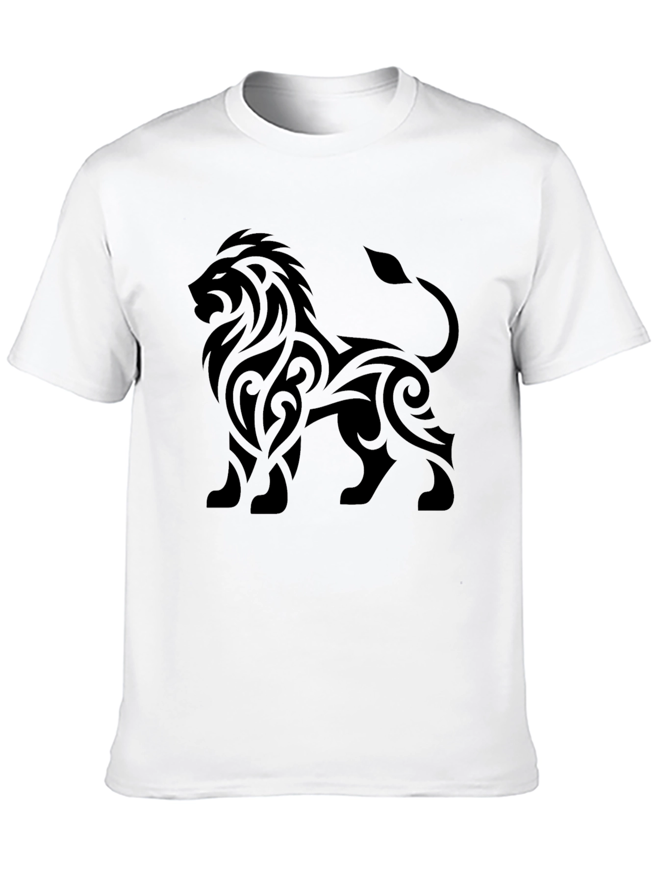 Black Lion Tribal Tattoo Black T-Shirt view 10