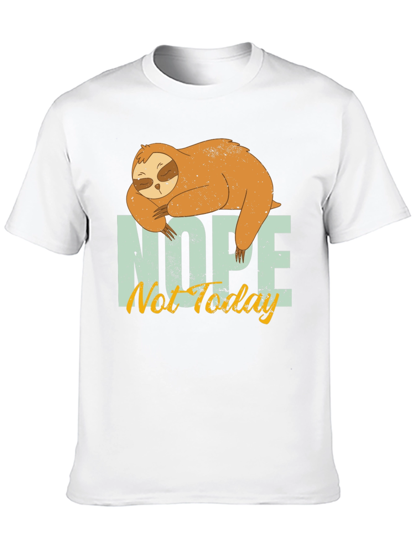 Black Nope Not Today Sloth Graphic T-Shirt - Casual Comfort view 10