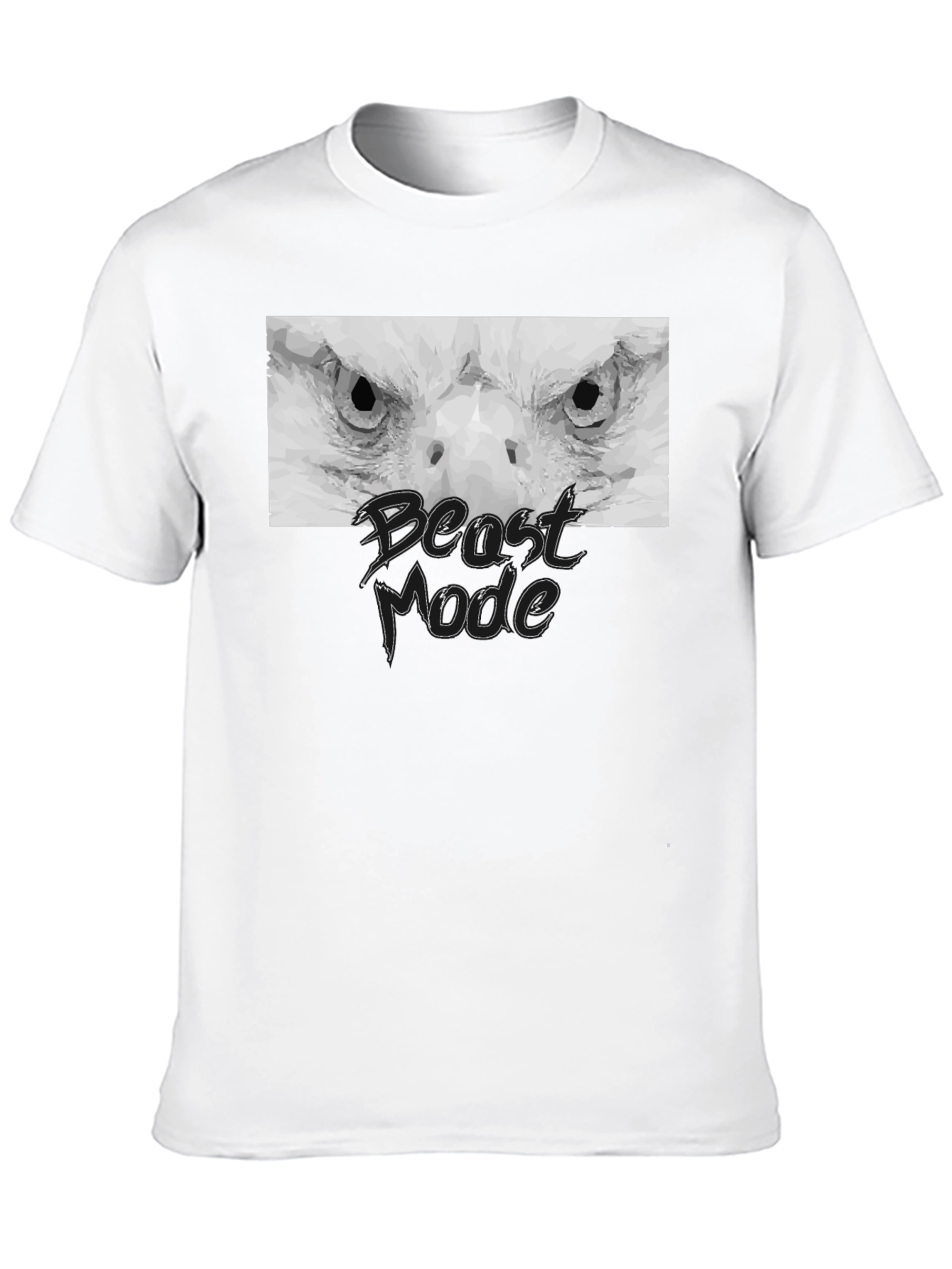Black Beast Mode Eagle Graphic Black T-Shirt view 10