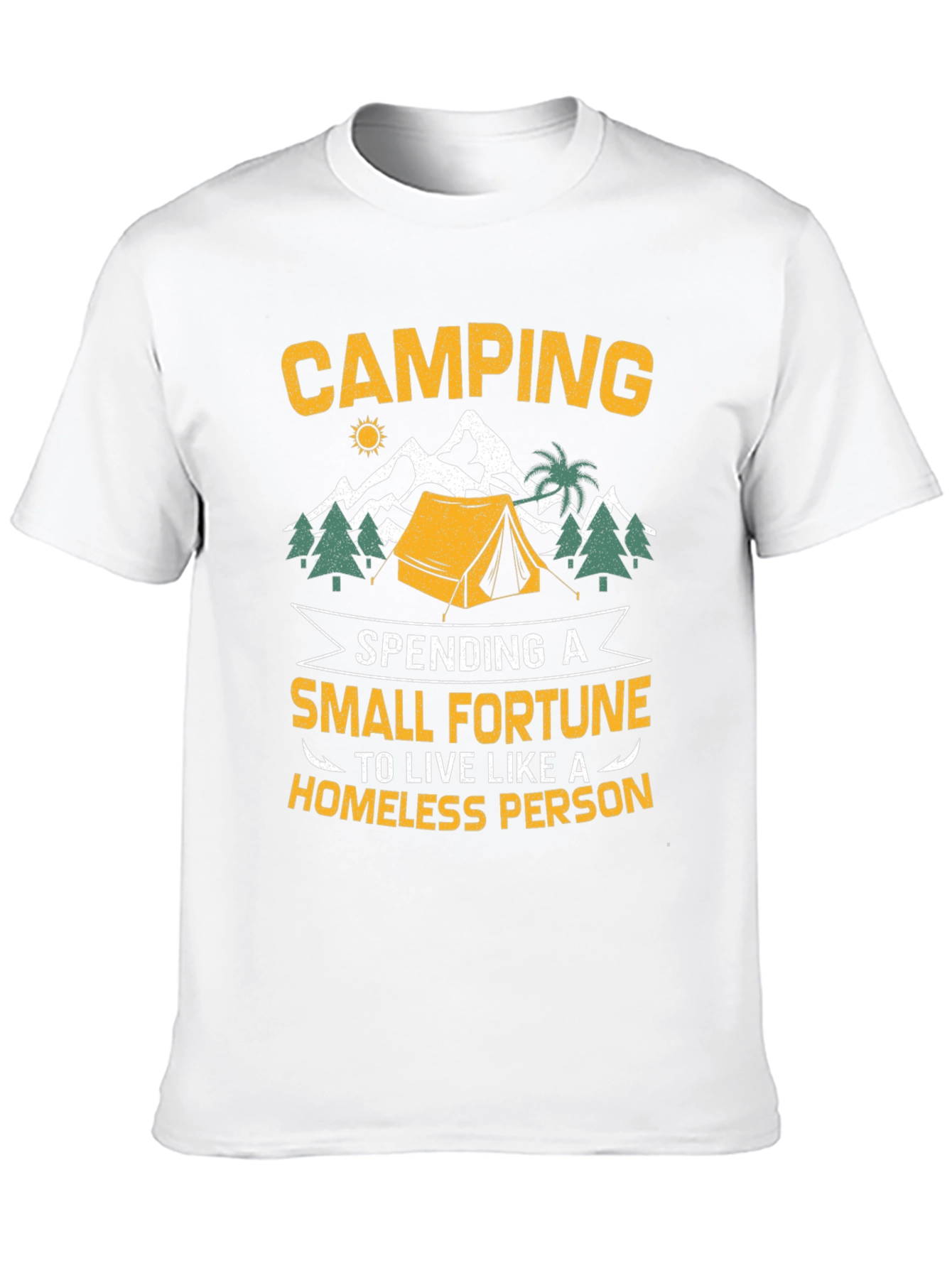 Black Camping Small Fortune Graphic T-Shirt view 10