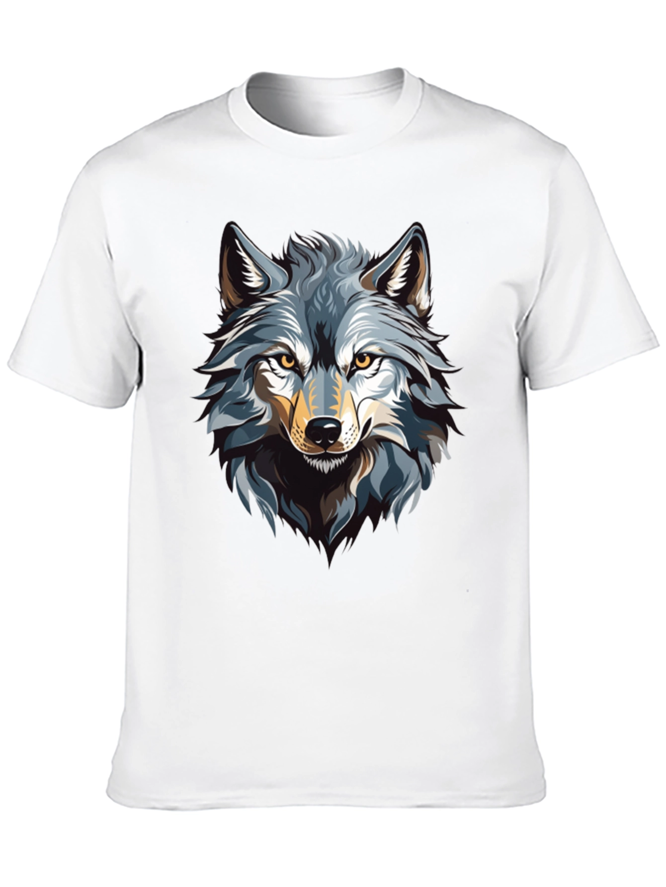 Black Wolf Graphic Print Black T-Shirt view 10