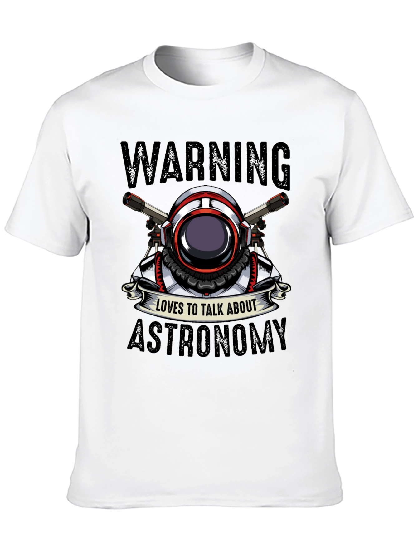 Black Warning Astronomy T-Shirt view 10