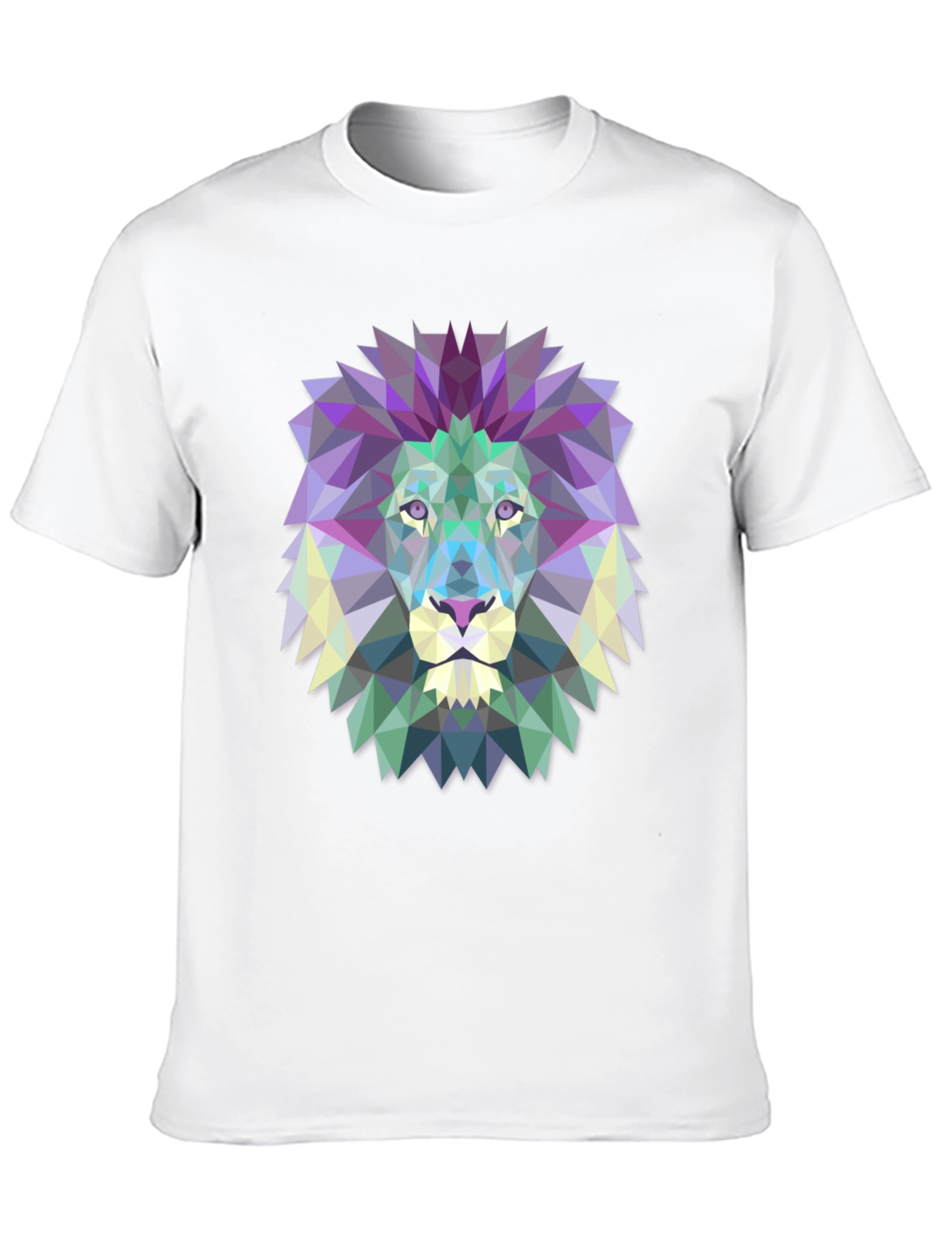Black Geometric Lion Graphic Tee - Modern Art Shirt view 10