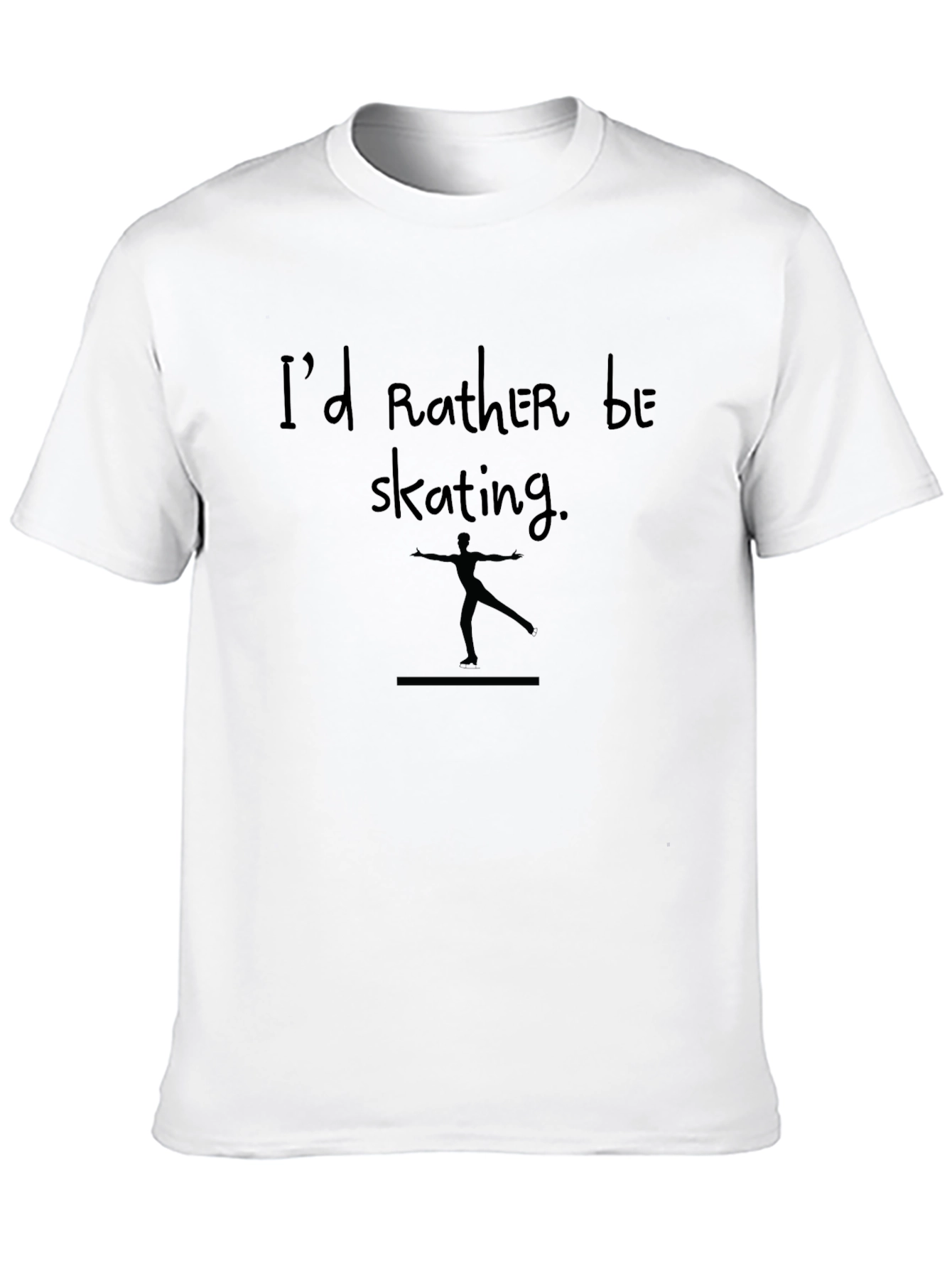 Black I'd Rather Be Skating T-Shirt view 10