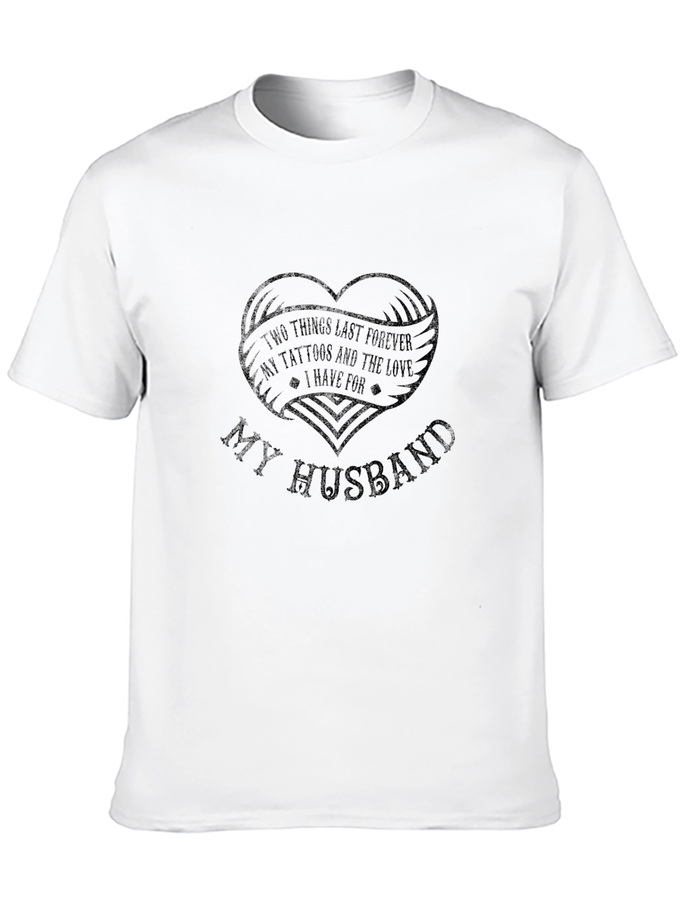 Black Tattoos and Husband Love T-Shirt view 10