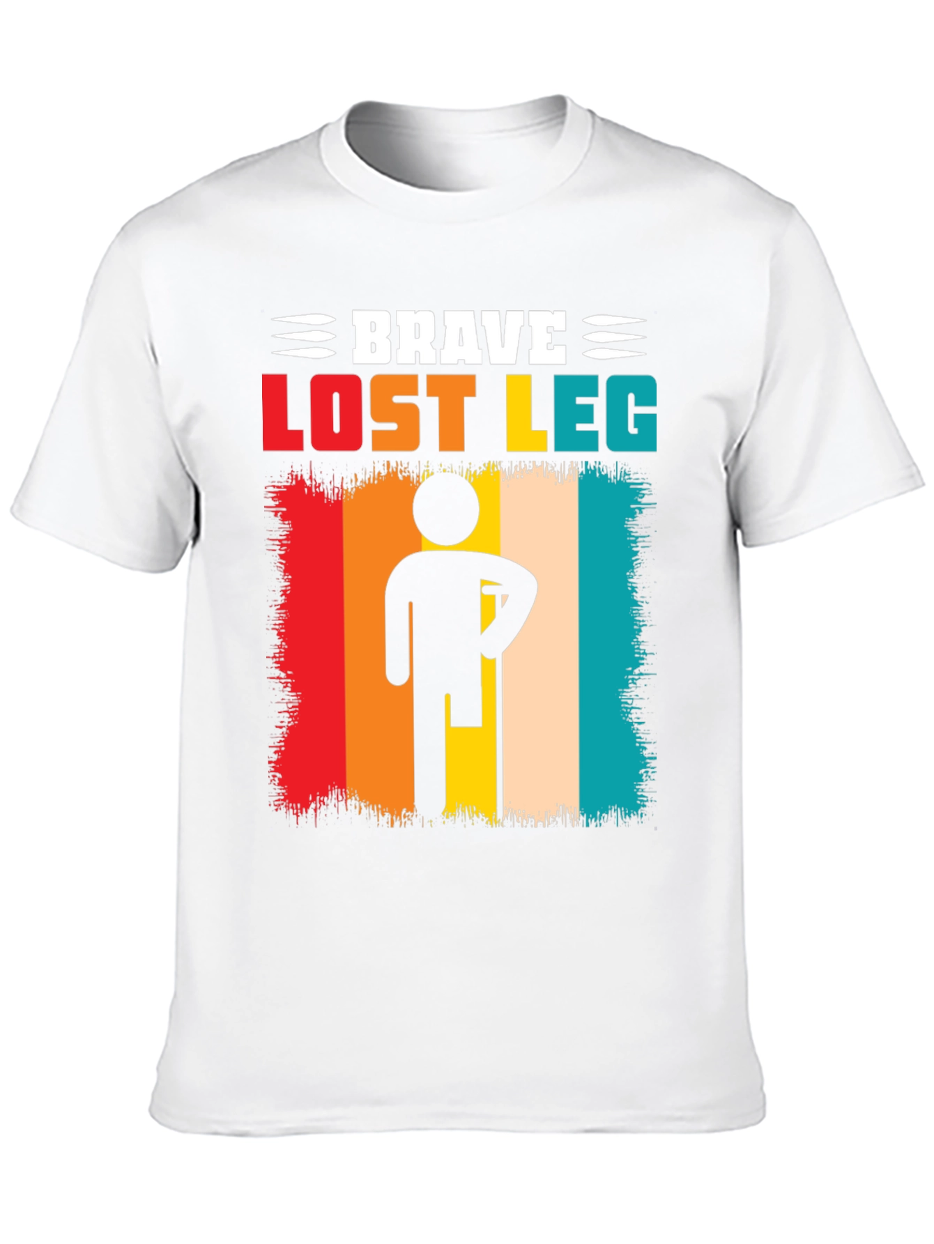 Black Brave Lost Leg T-Shirt - Amputee Pride view 10