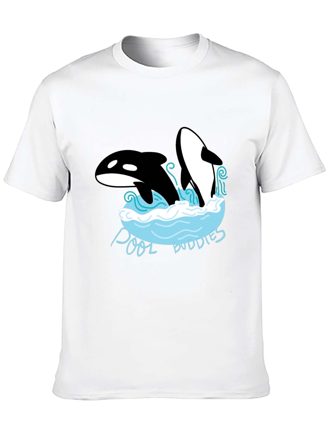 Black Pool Buddies Orca Whale Graphic Tee view 10