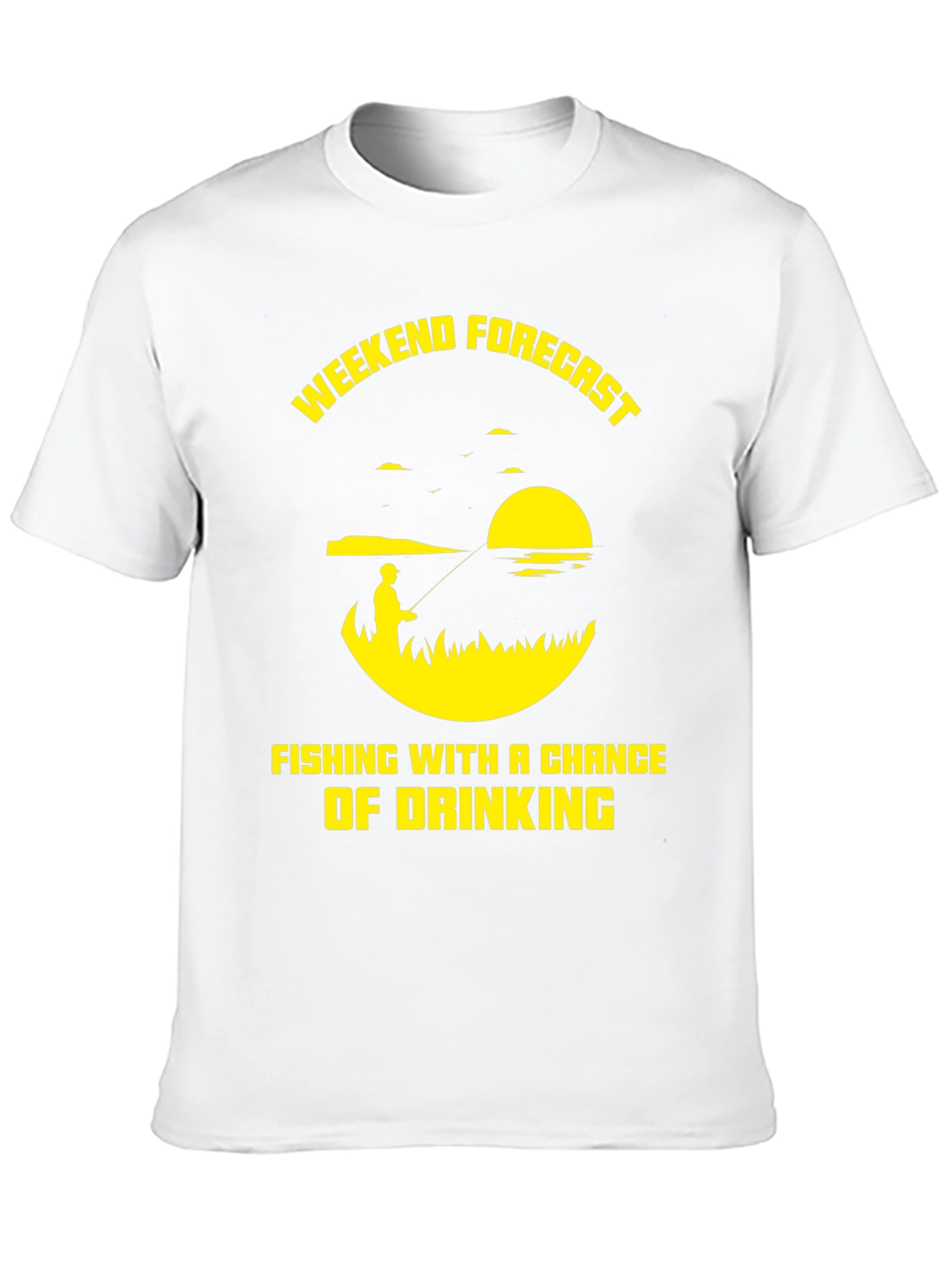 Black Fishing & Drinking Weekend Forecast T-Shirt view 10