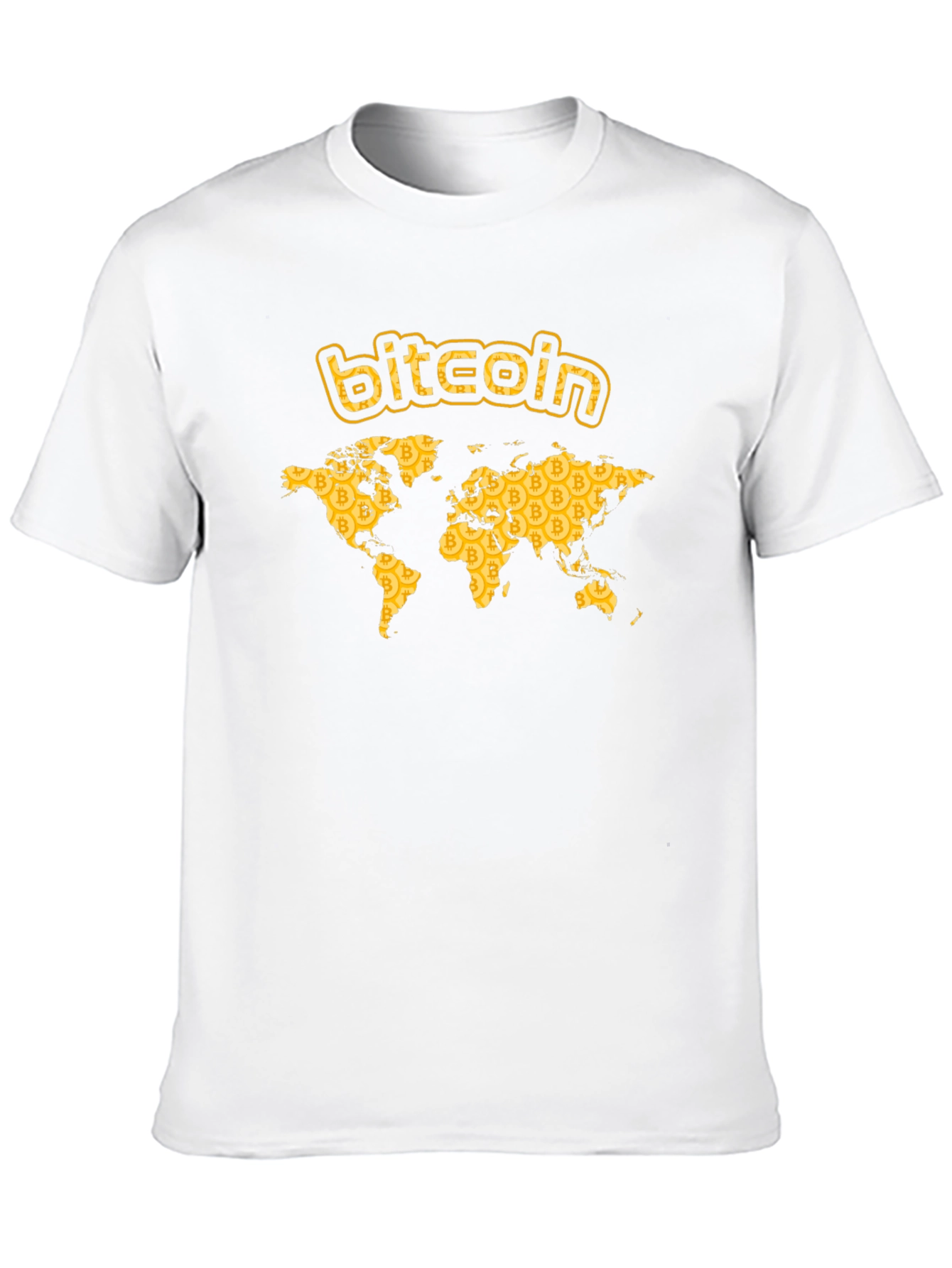 Black Bitcoin World Map Graphic T-Shirt - Black view 10