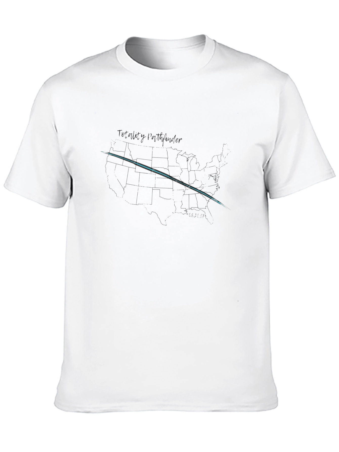 Black Total Eclipse Pathfinder T-Shirt - Map Design view 10