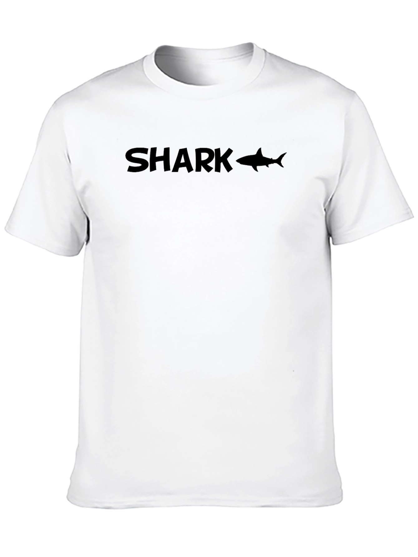 Black Black Shark Graphic Tee - Men's Stylish Crew Neck view 10