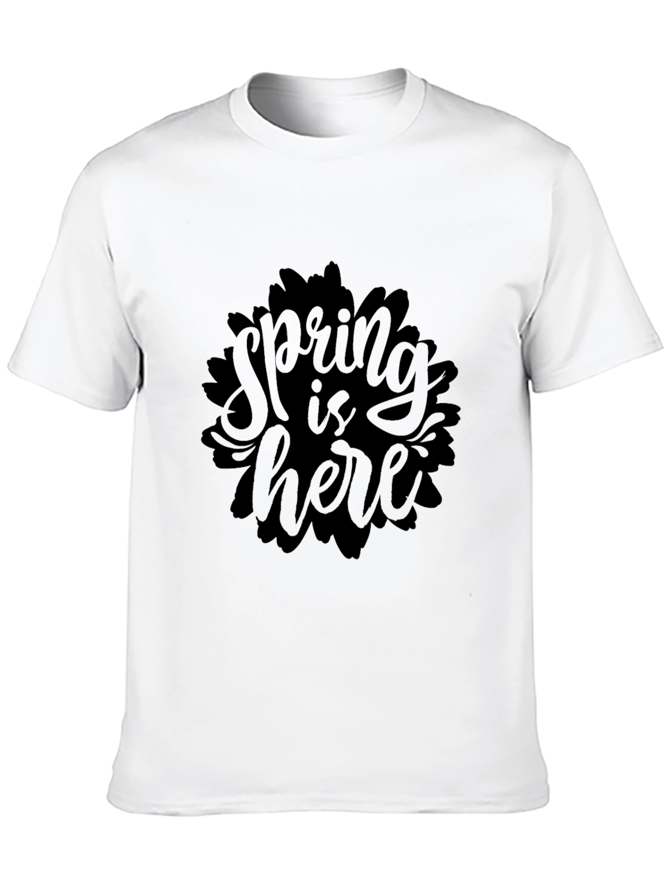 Black Spring is Here Graphic Black T-Shirt view 10