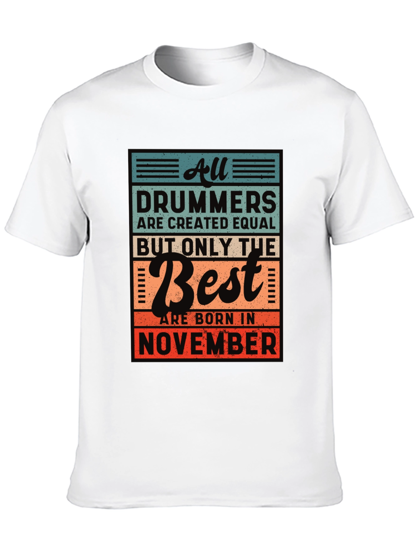 Black Drummers Born in November T-Shirt view 10