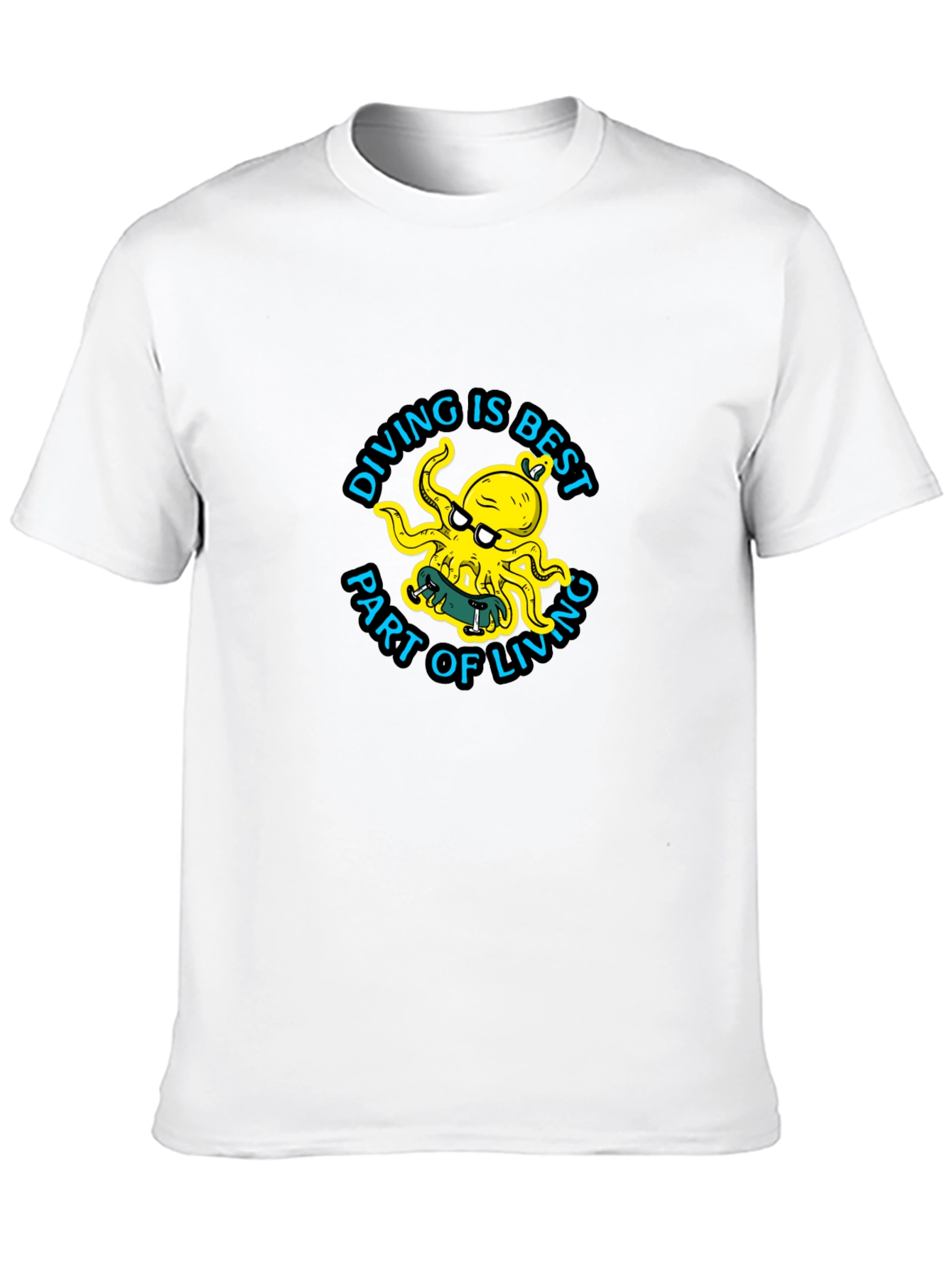 Black Diving is Best Octopus T-Shirt - Black view 10