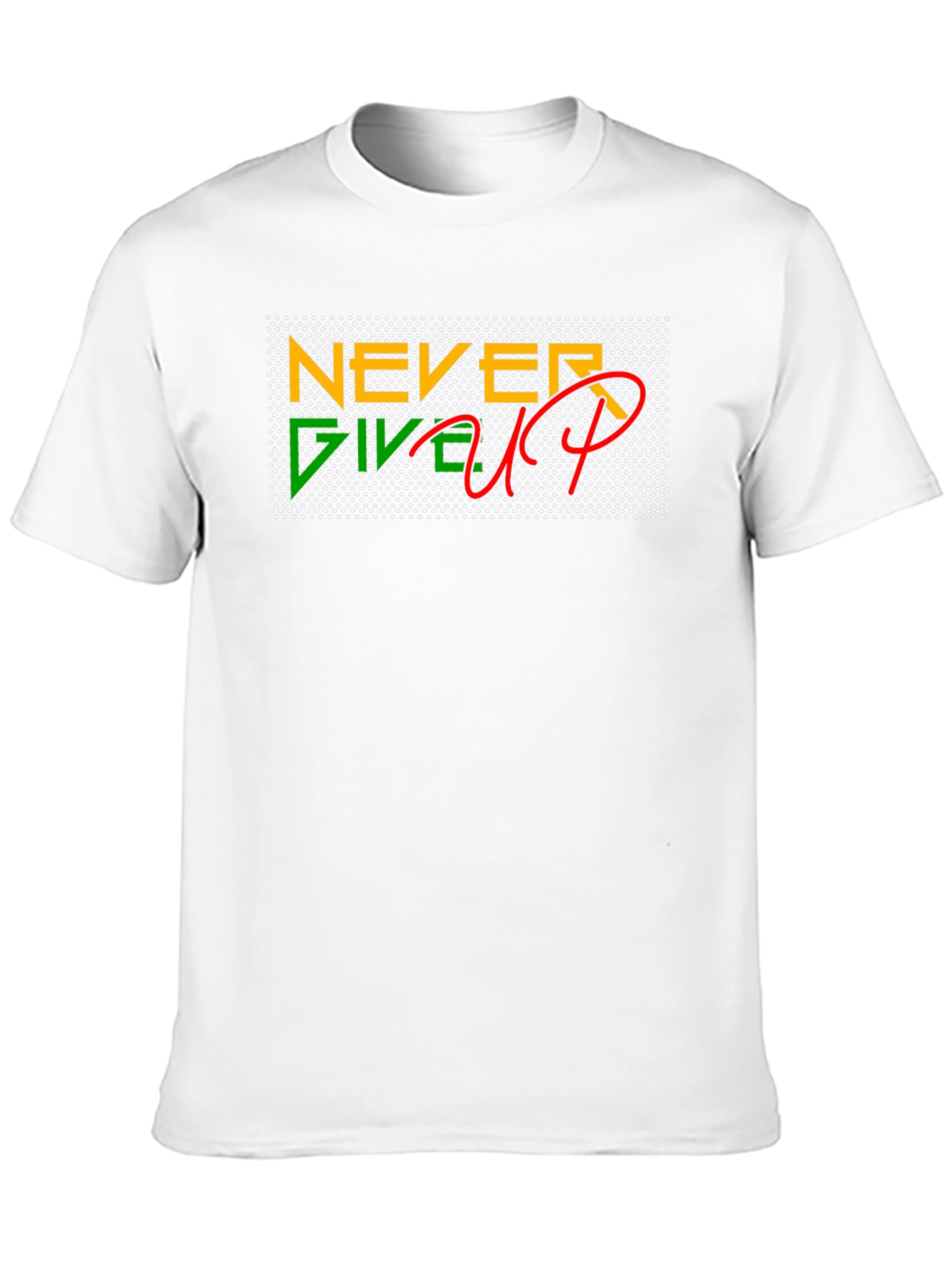 Black Never Give Up Black T-Shirt view 10