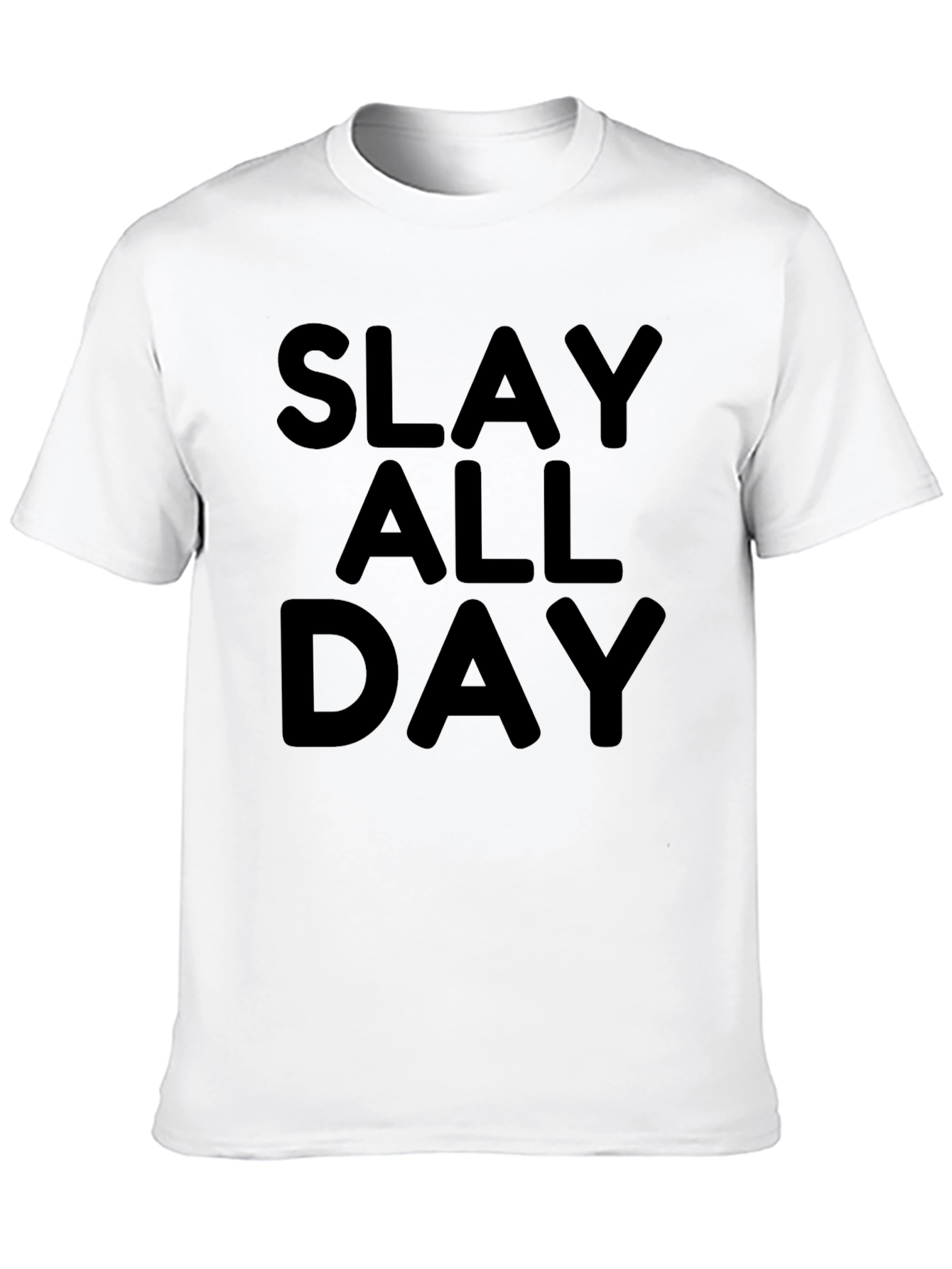 Black Slay All Day Black Graphic Tee view 10