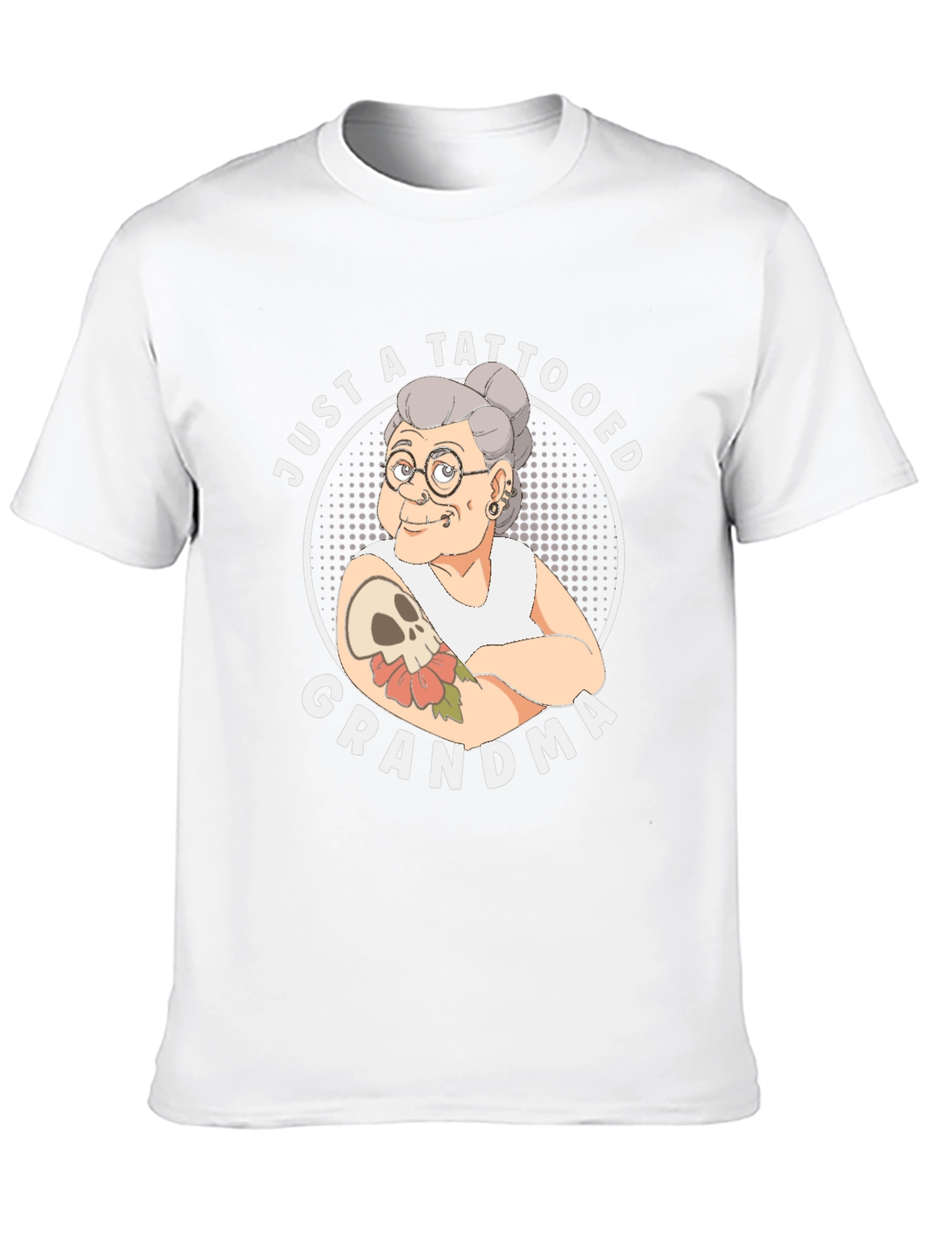 Black Tattooed Grandma T-Shirt - Funny Graphic Tee view 10