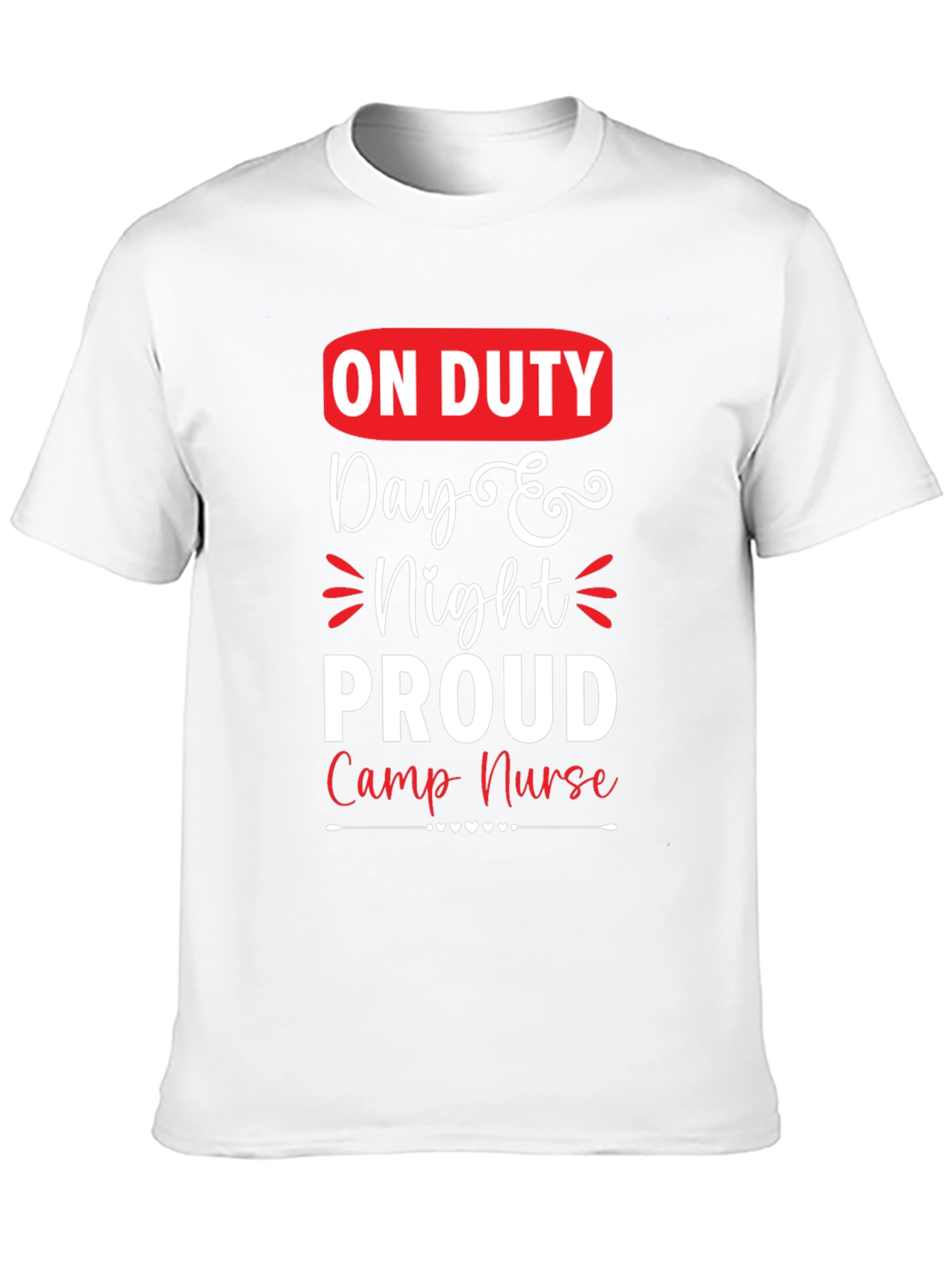 Black On Duty Camp Nurse Graphic T-Shirt view 10
