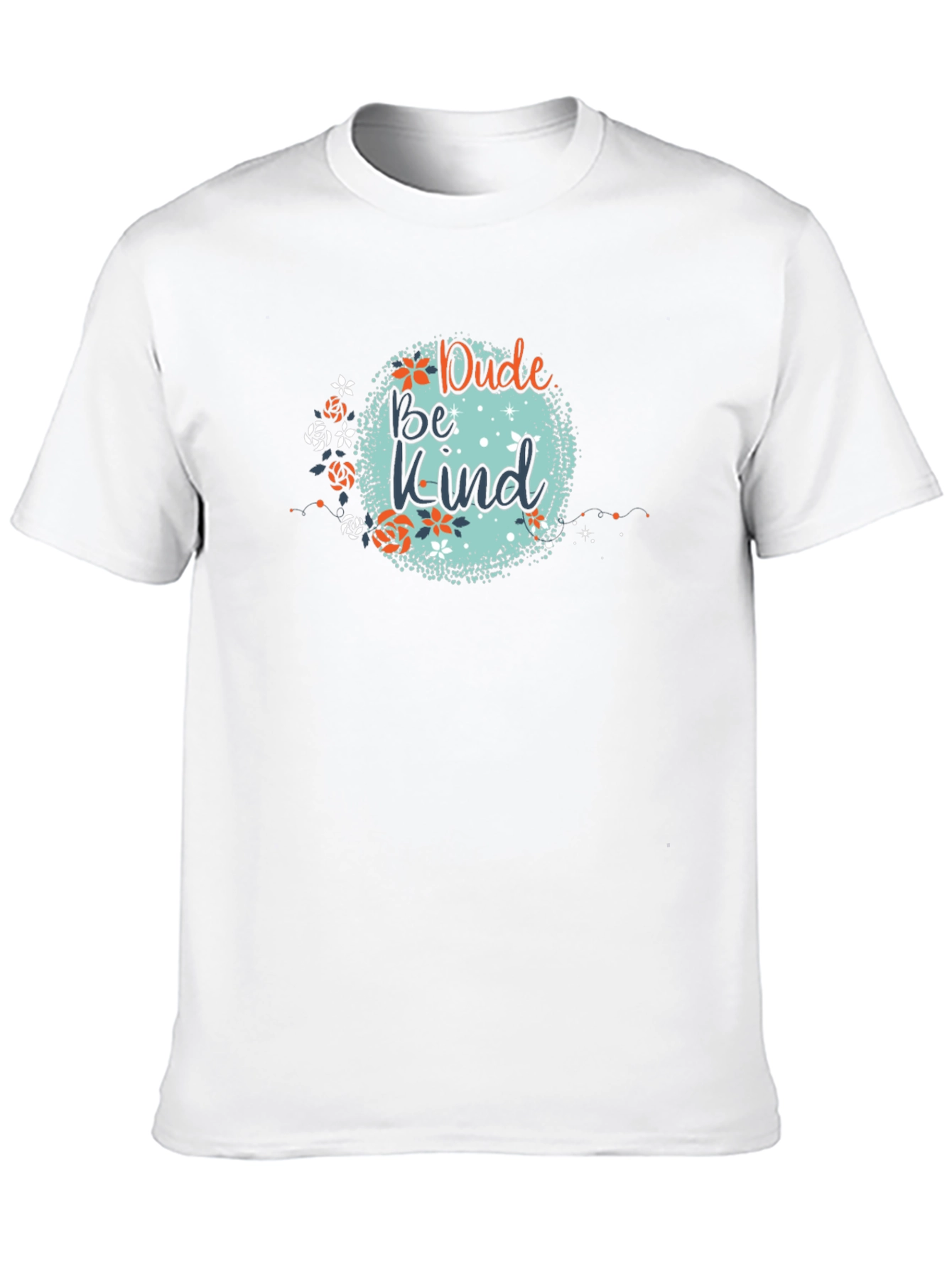 Black Dude Be Kind Graphic Tee - Black Cotton T-Shirt view 10