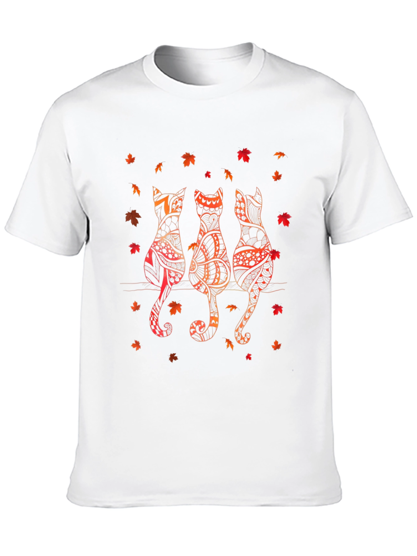 Black Fall Cats Graphic Tee - Autumn Style view 10
