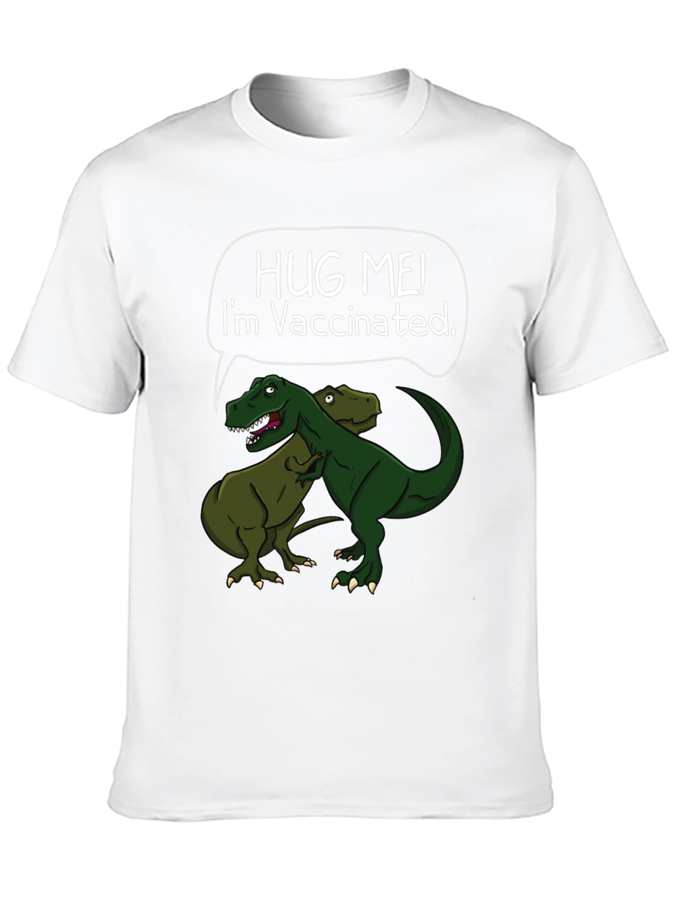 Hug Me! I'm Vaccinated T-Rex Graphic T-Shirt - 10