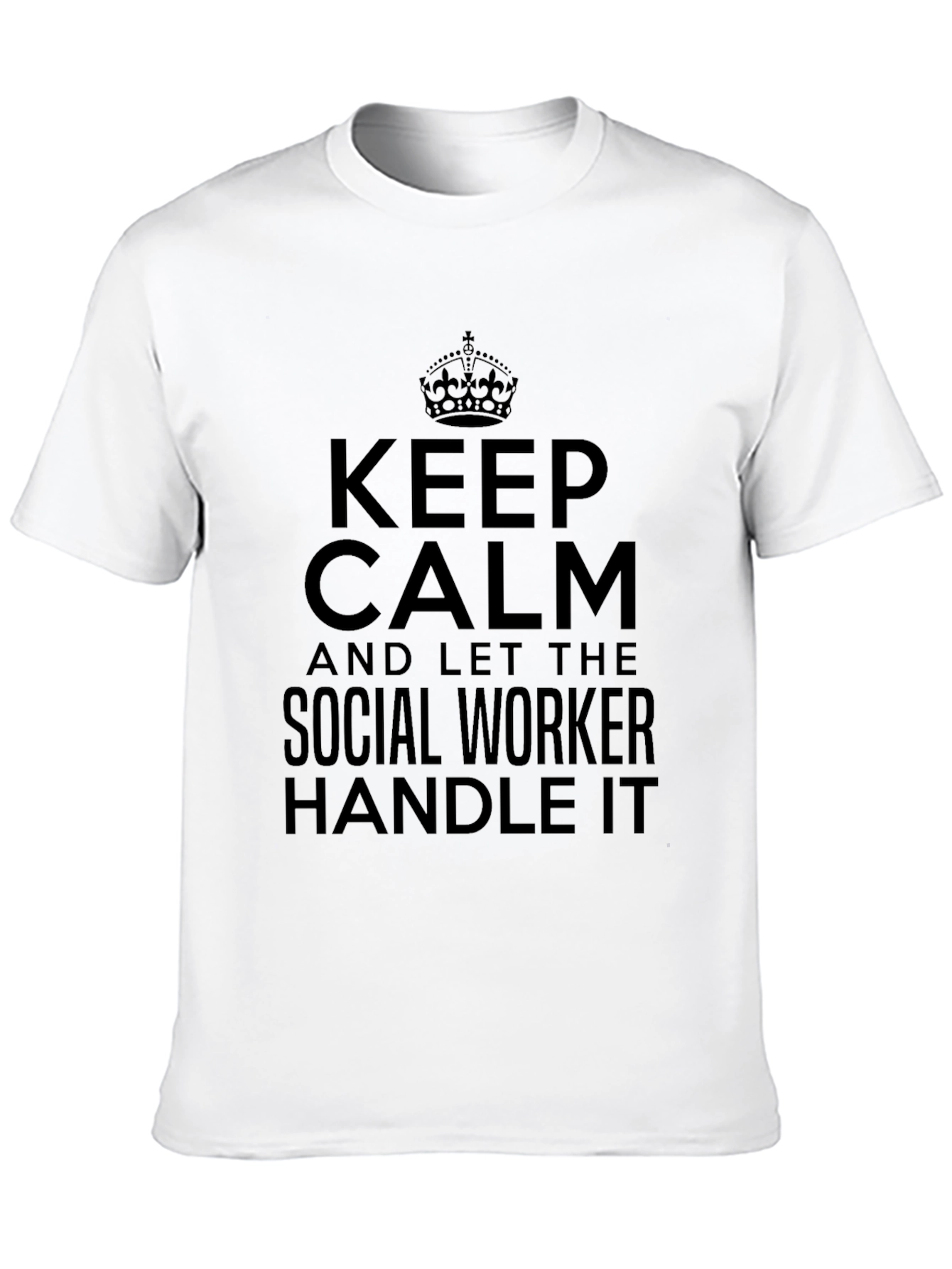 Black Keep Calm Social Worker T-Shirt view 10