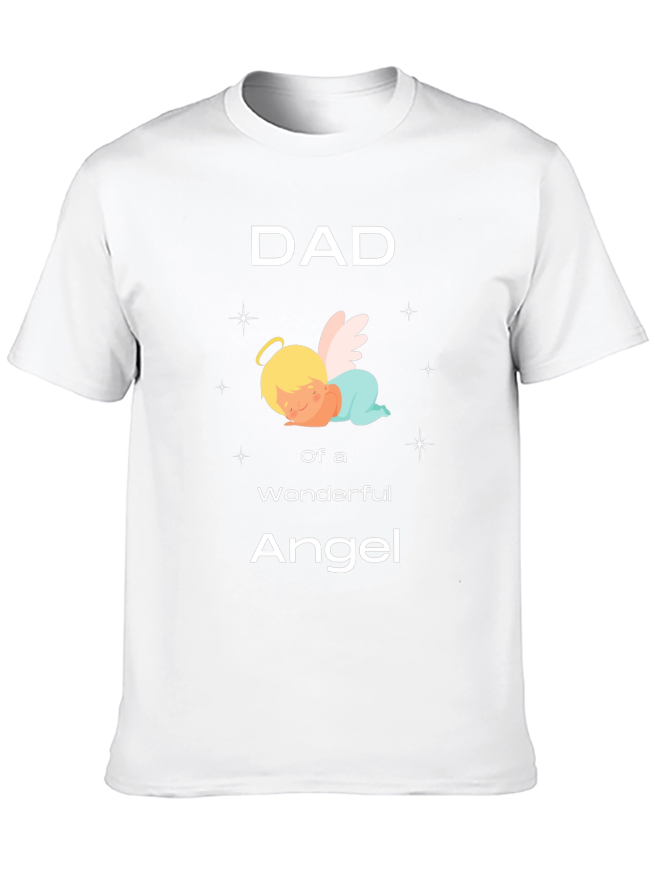 Black Dad of an Angel T-Shirt Black view 10