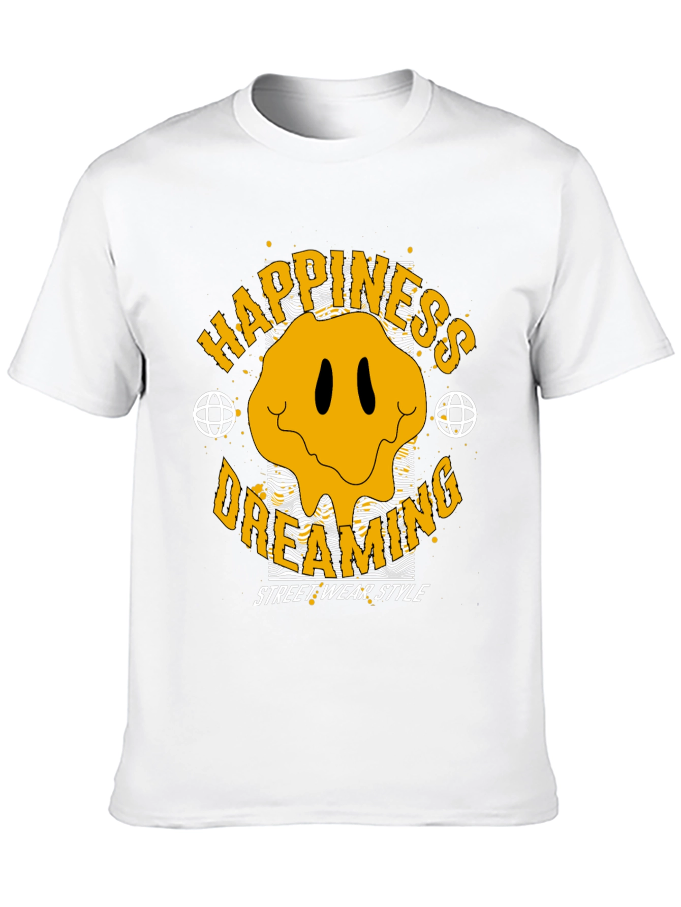 Black Happiness Dreaming Graphic T-Shirt view 10