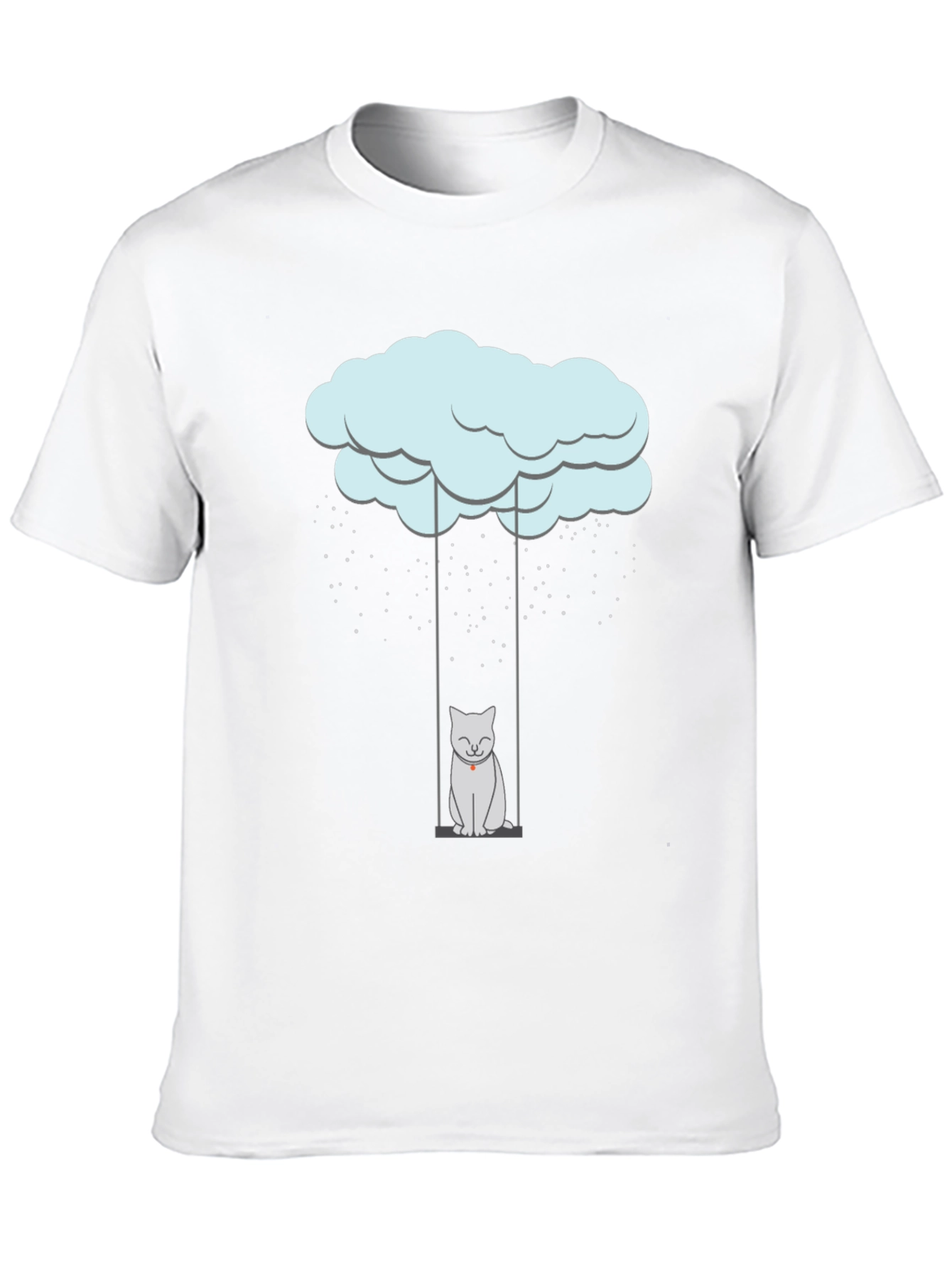 Black Rainy Day Cat Swing Graphic Tee view 10