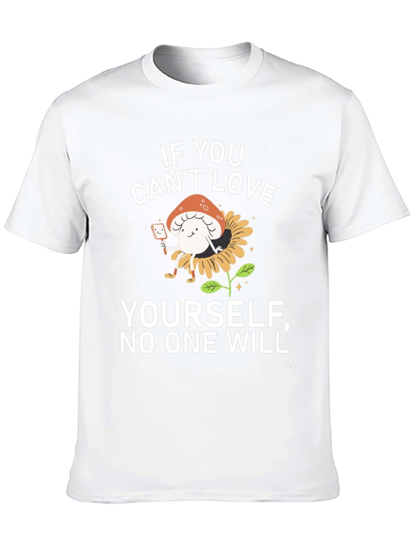 Black Love Yourself Mushroom Graphic Tee view 10