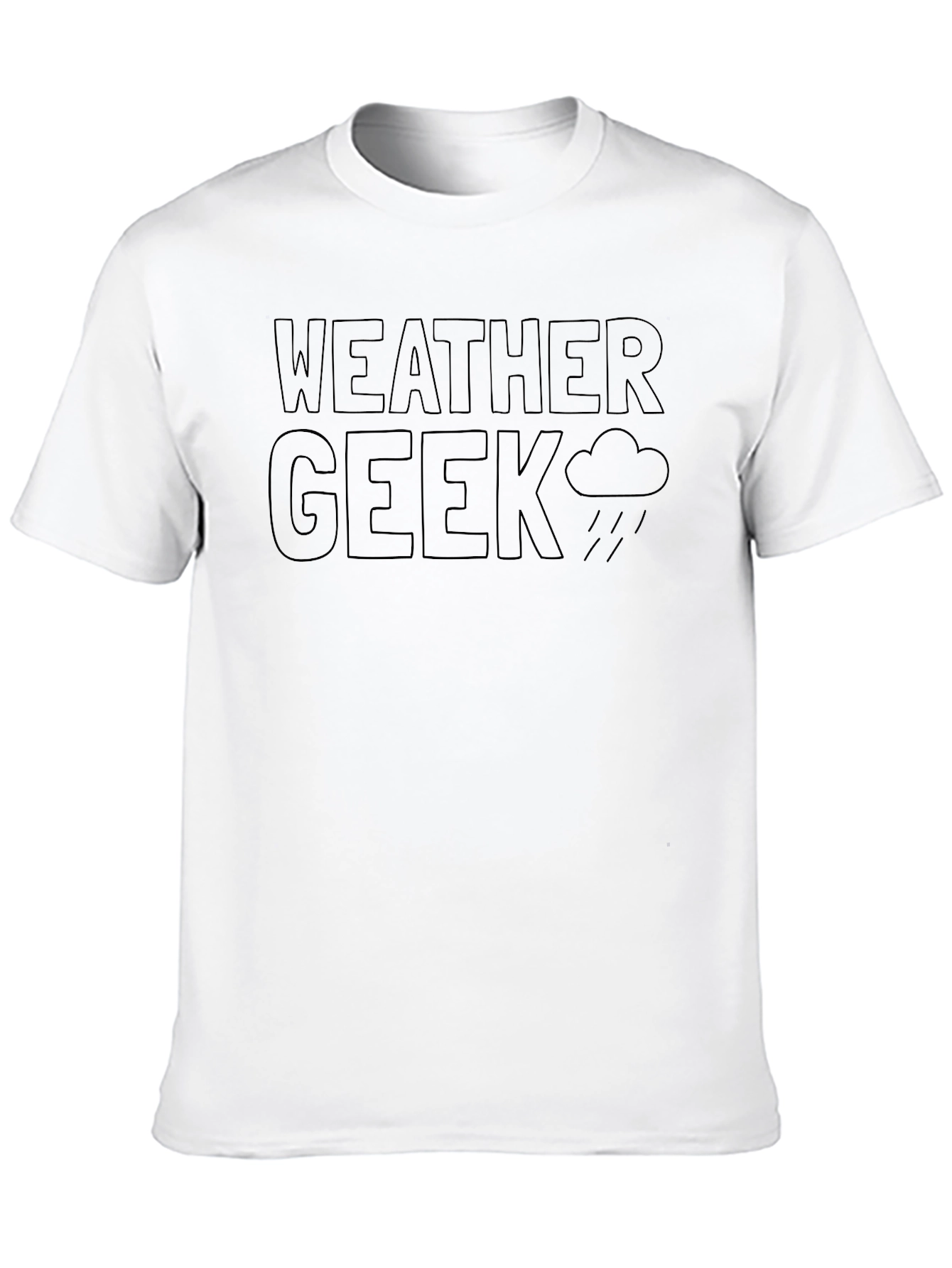 Black Weather Geek T-Shirt - Black Novelty Tee view 10