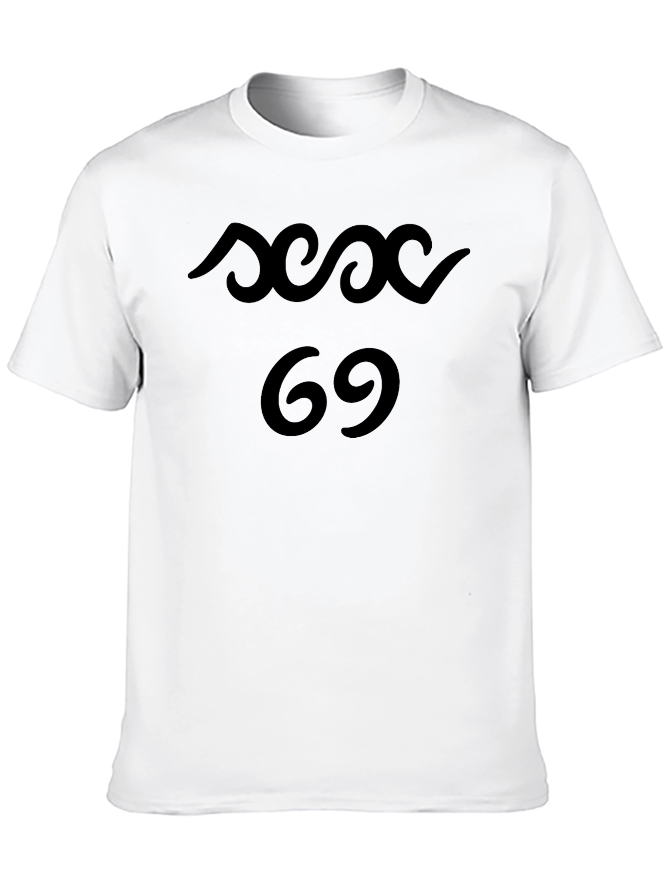 Black Sex 69 Graphic Tee - Adult Humor Black T-Shirt view 10
