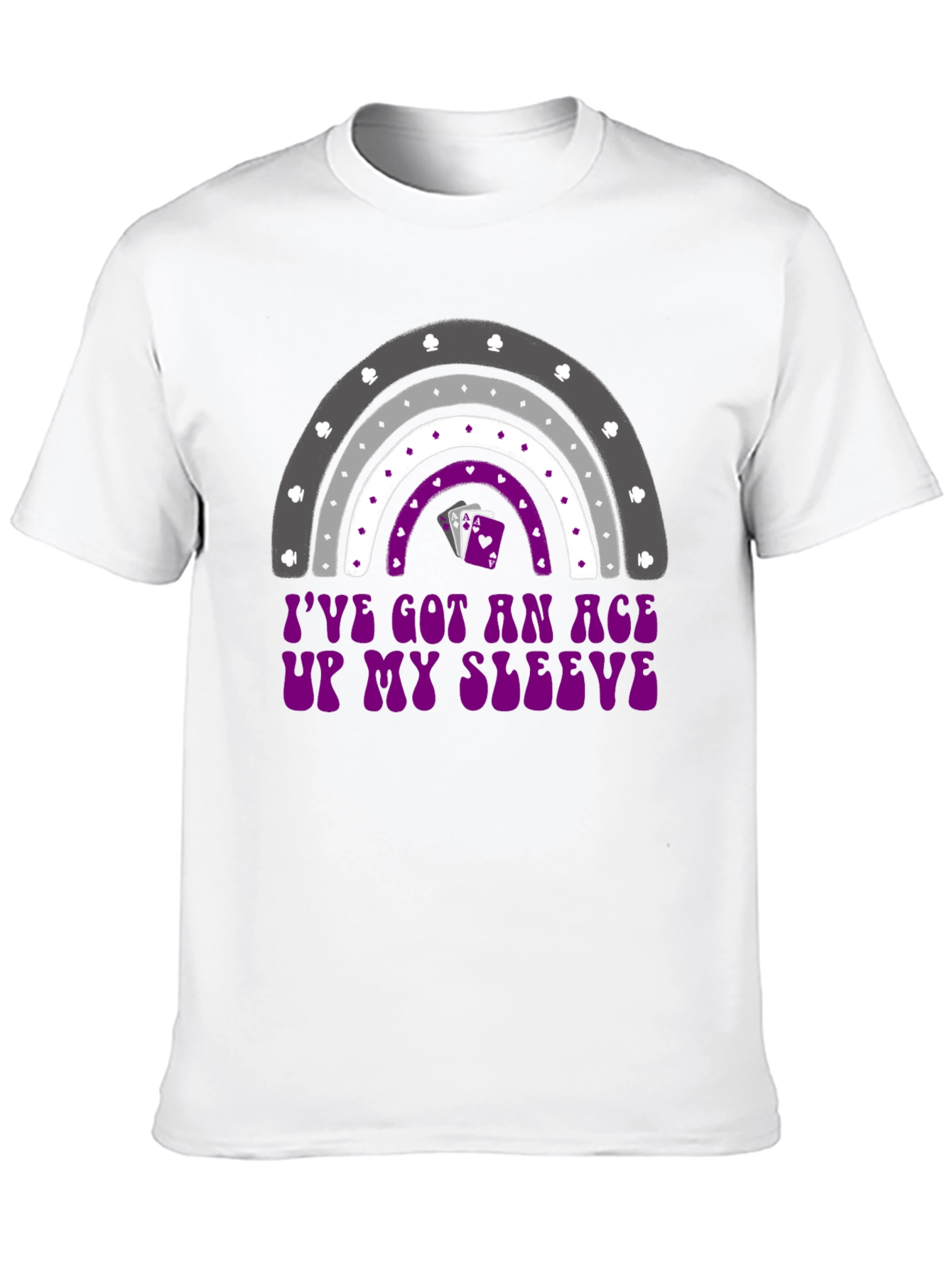 Black Ace Up My Sleeve T-Shirt - LGBTQ Pride Rainbow view 10