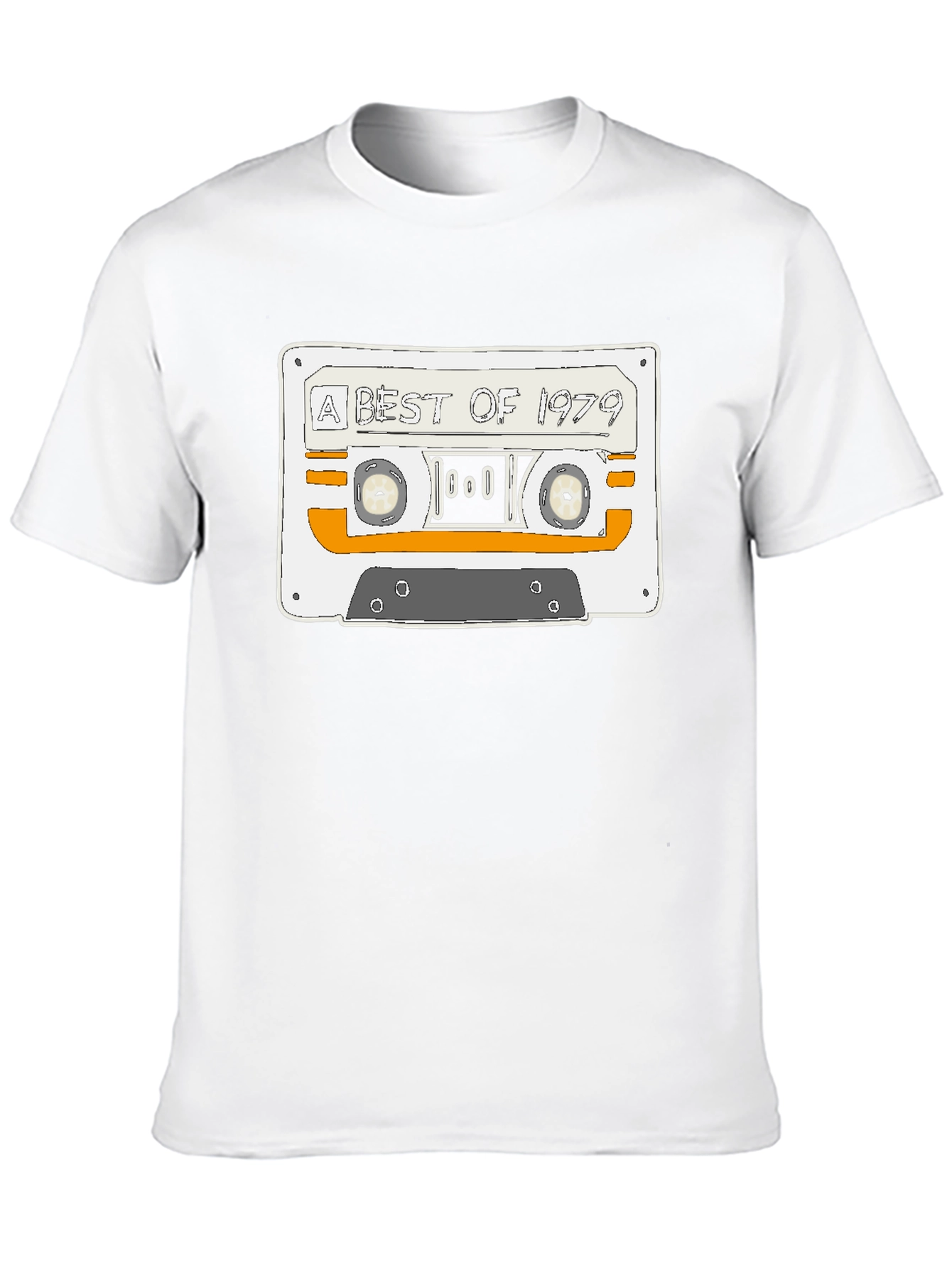 Black Retro 'A Best of 1979' Cassette Tape Black T-Shirt view 10
