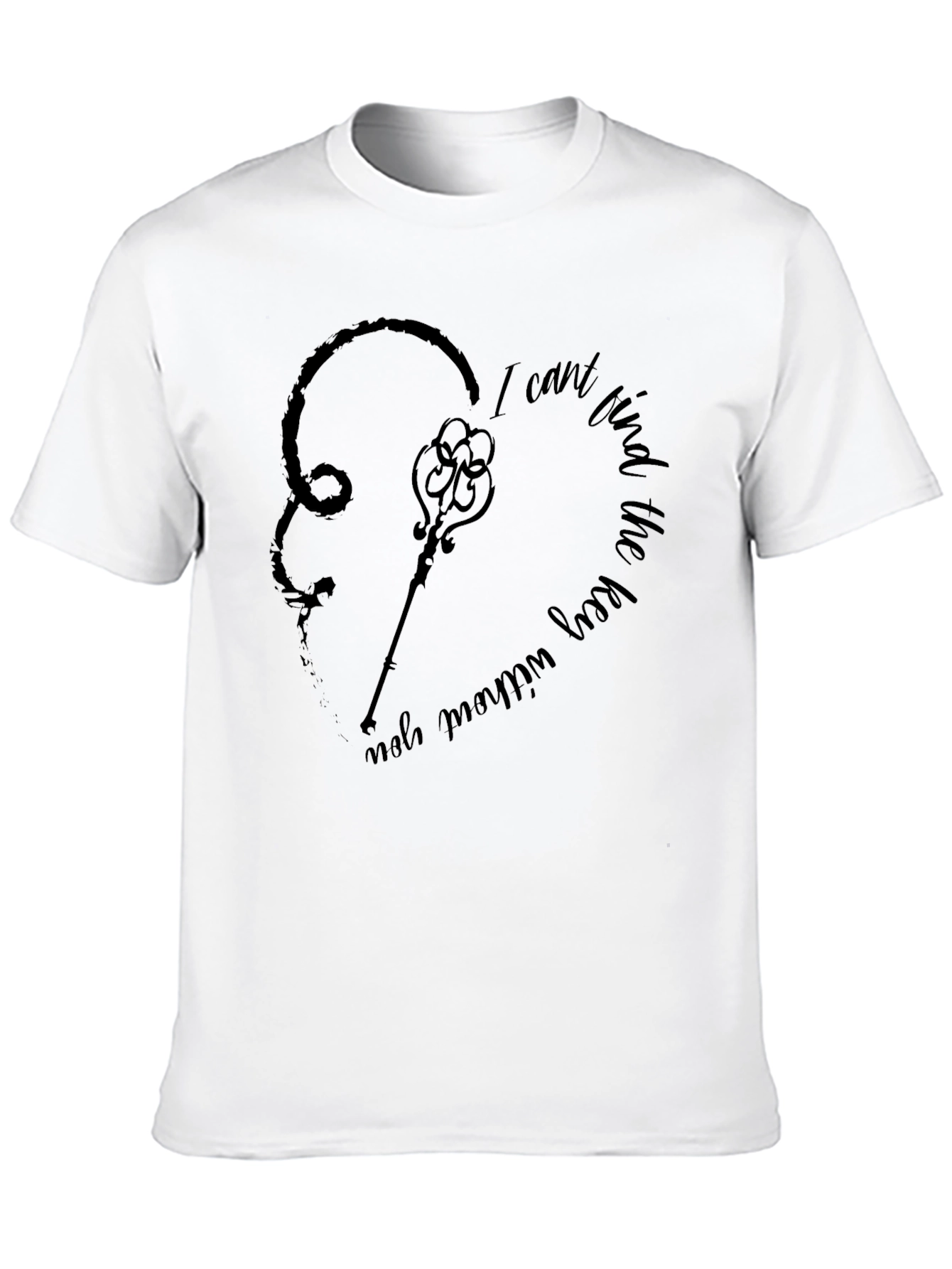 Black Key to My Heart Graphic Tee - Black view 10