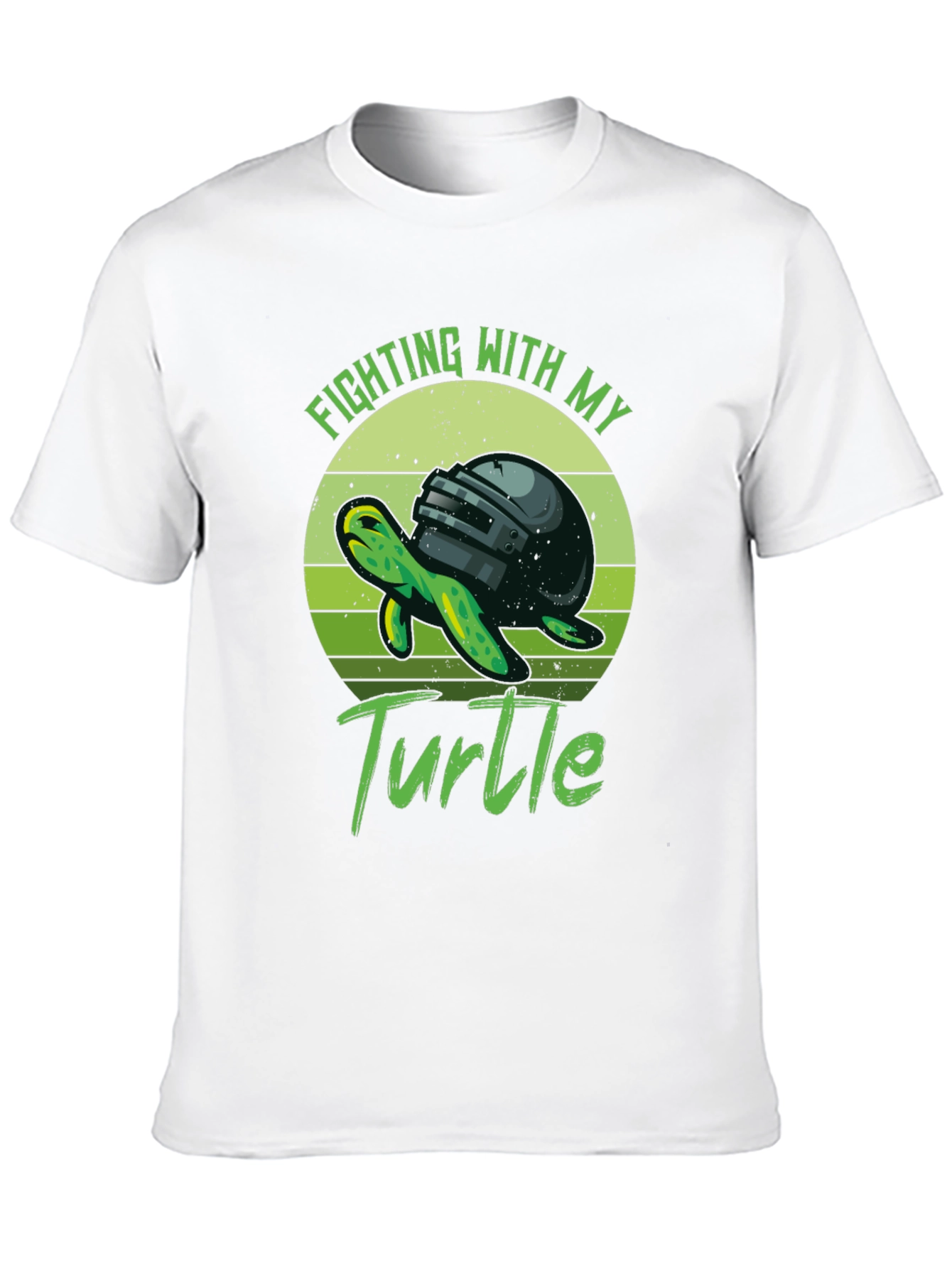 Black Fighting with My Turtle T-Shirt view 10