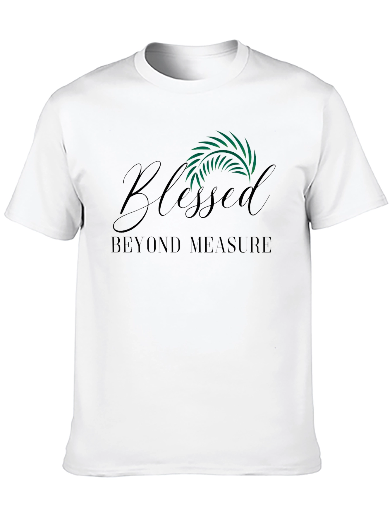 Black Blessed Beyond Measure Black Graphic Tee view 10