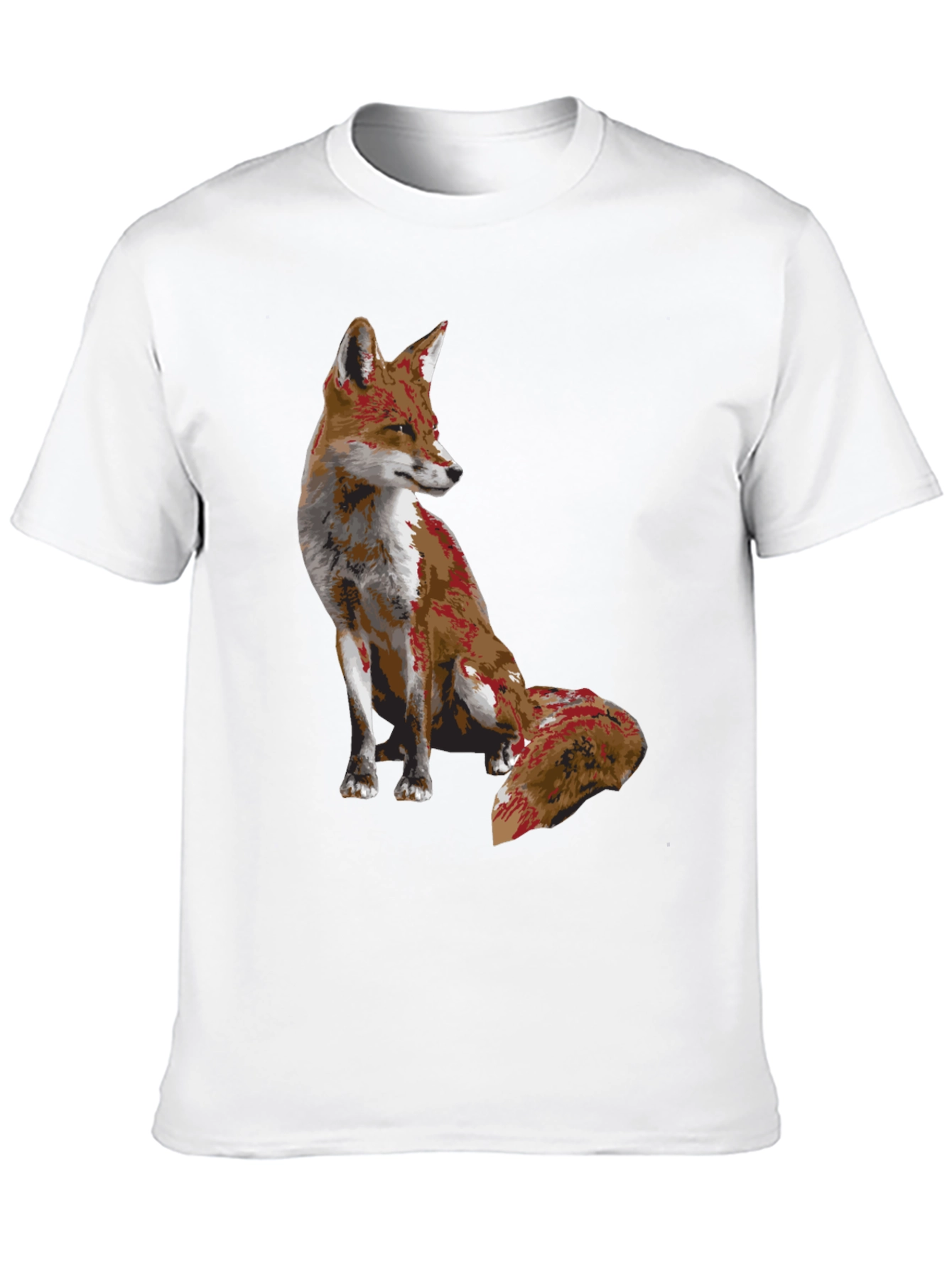 Black Fox Graphic Print Black T-Shirt view 10