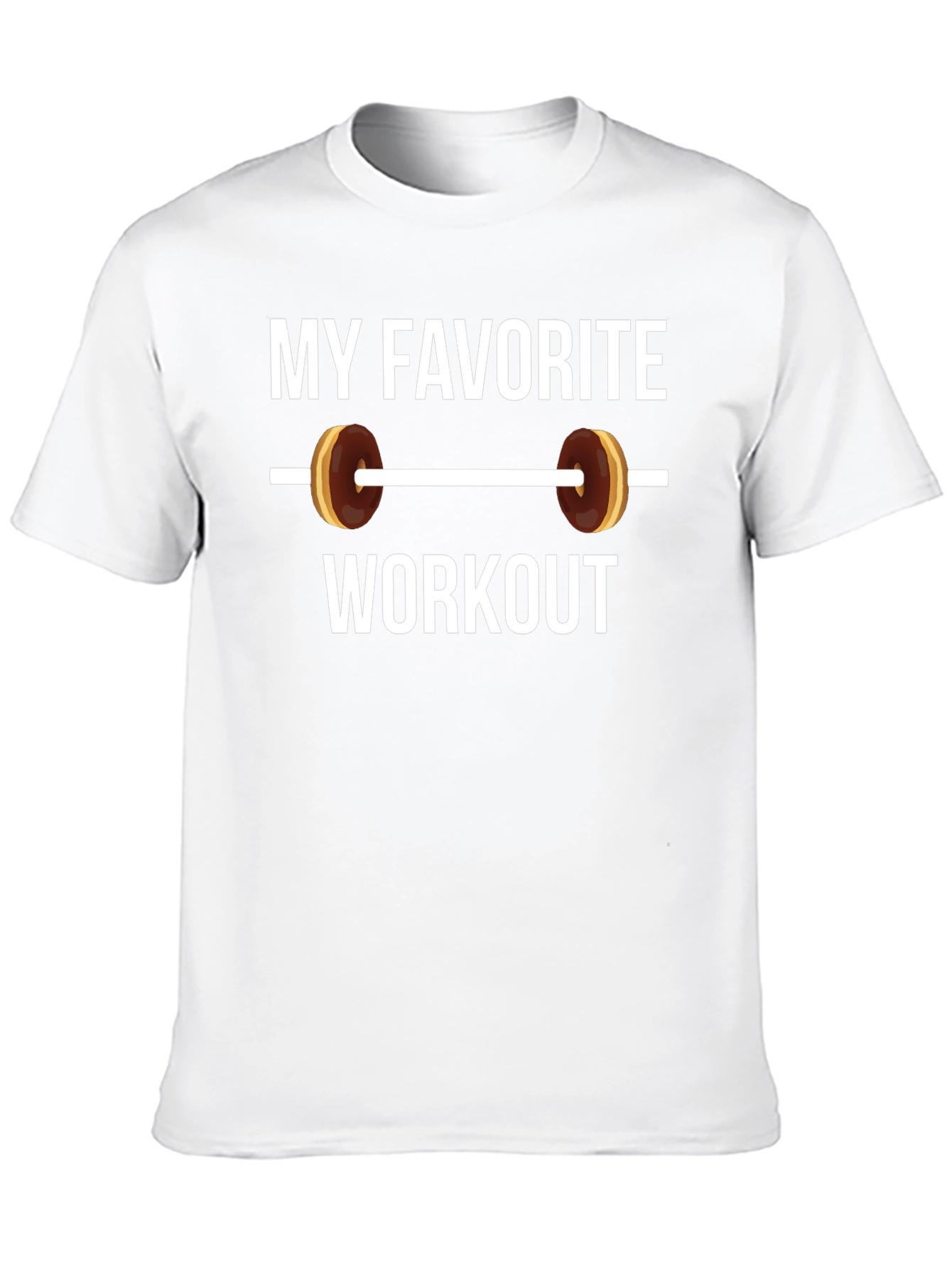 Black Funny Donut Workout T-Shirt - My Favorite Workout Tee view 10