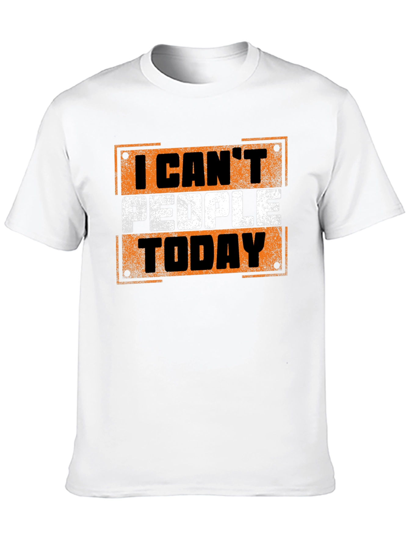 Black I Can't People Today Graphic Tee - Black Cotton T-Shirt view 10