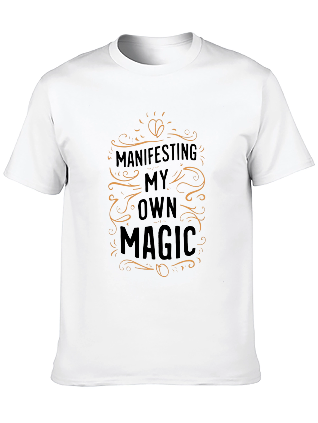 Black Manifesting Magic Graphic Tee - Black Unisex T-Shirt view 10