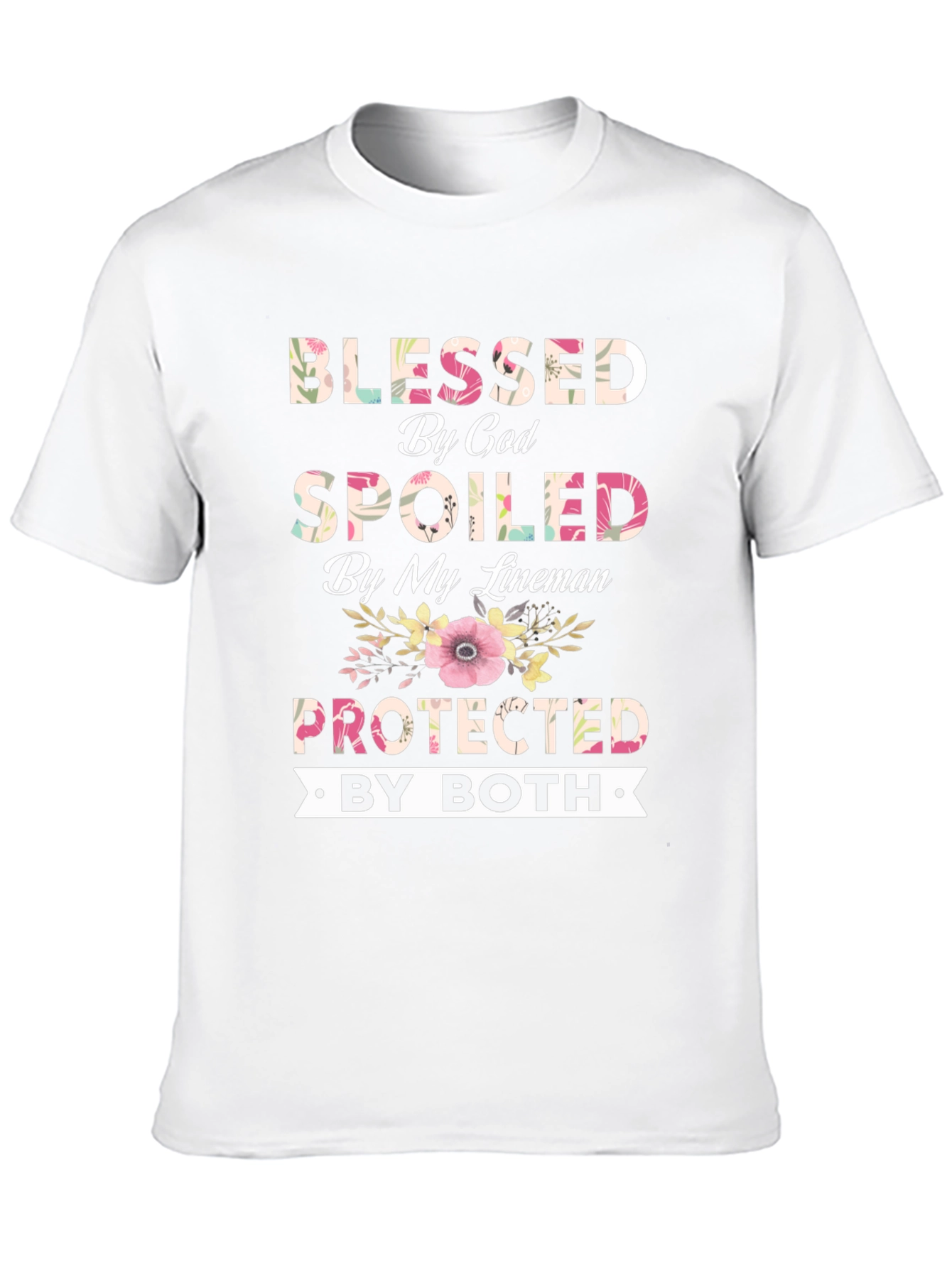 Black Blessed By God Spoiled By My Lineman T-Shirt view 10