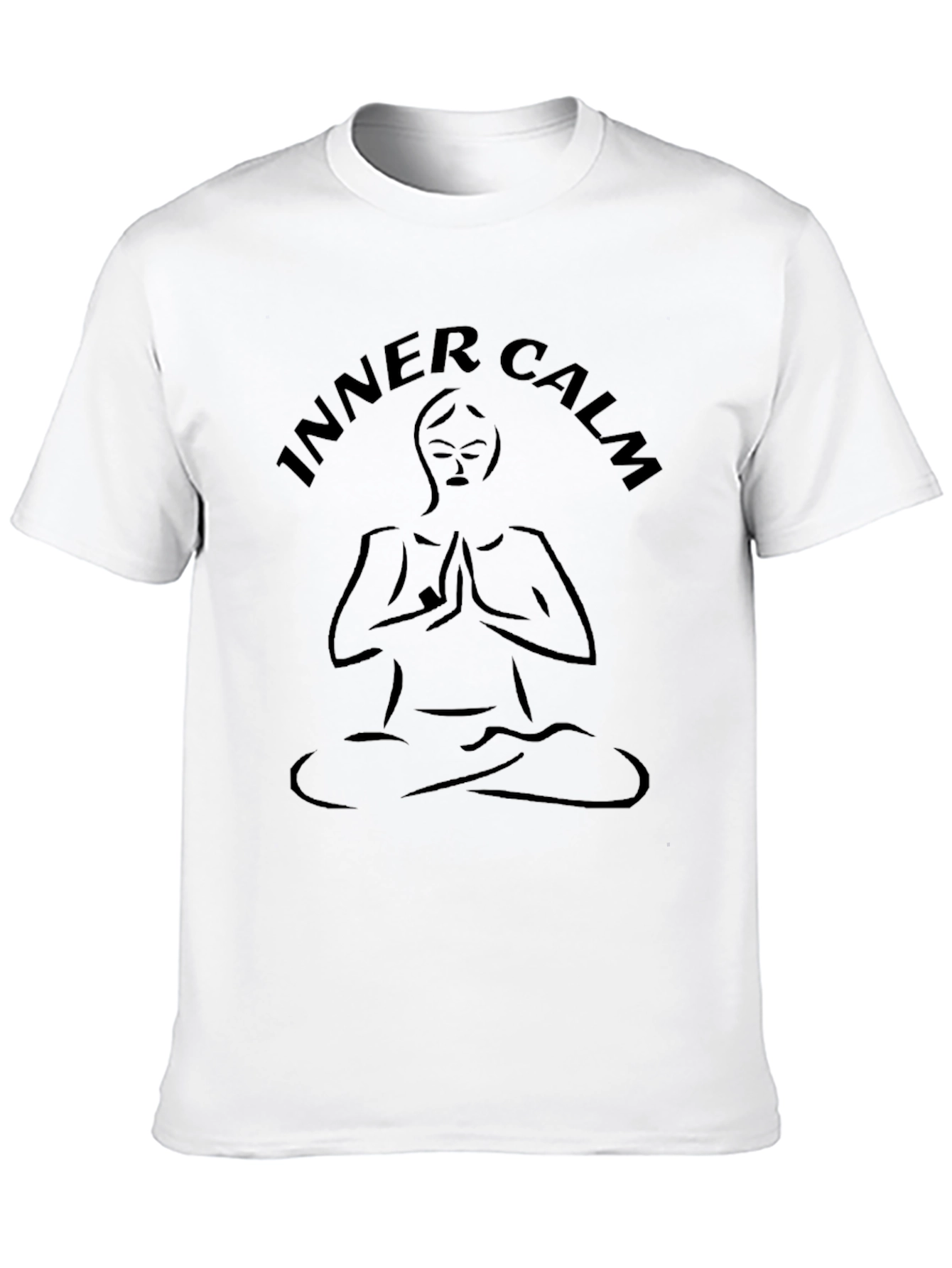 Black Inner Calm Yoga Graphic T-Shirt view 10