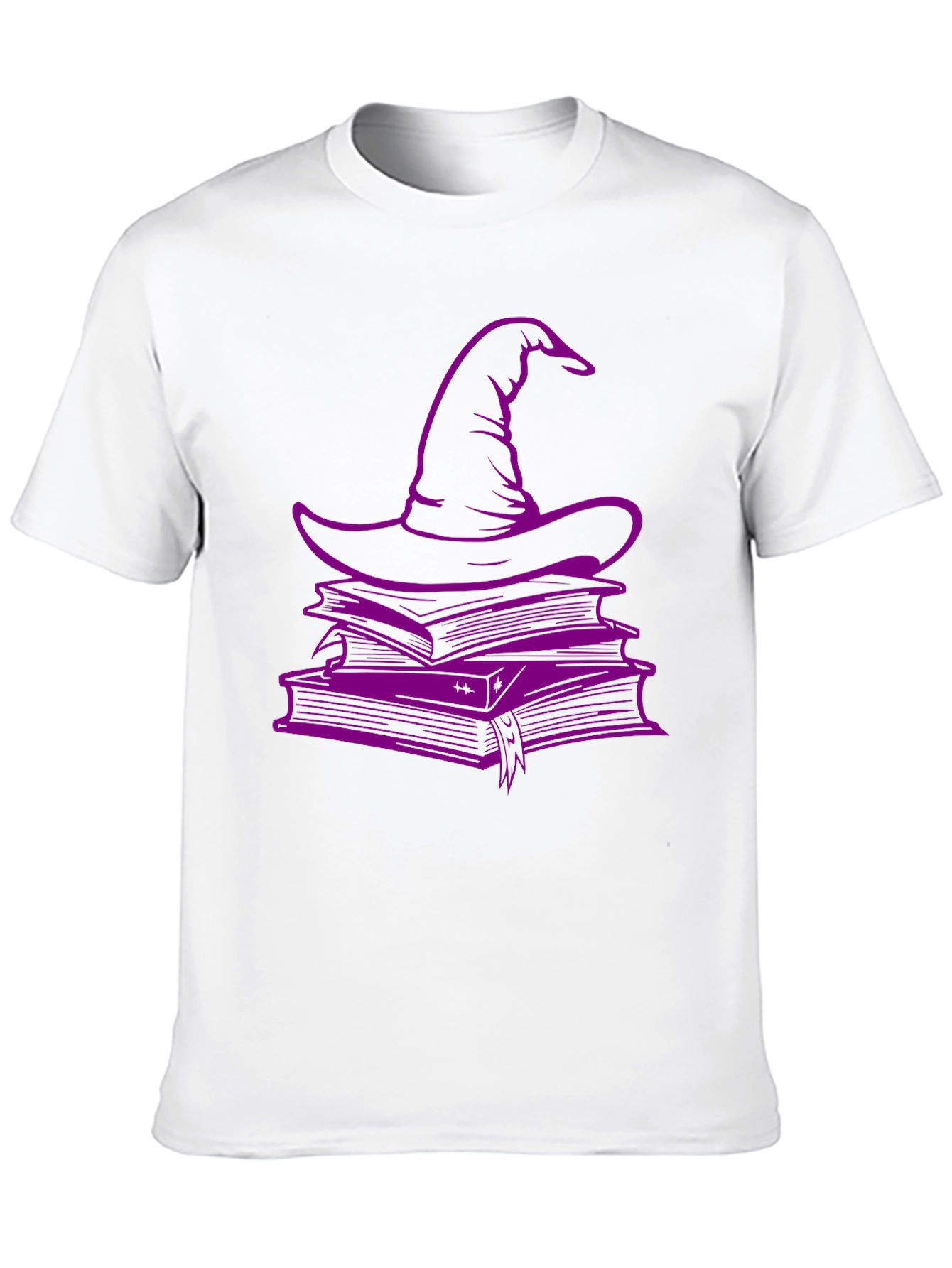 Black Witch Hat & Books T-Shirt - Spooky Season Style view 10