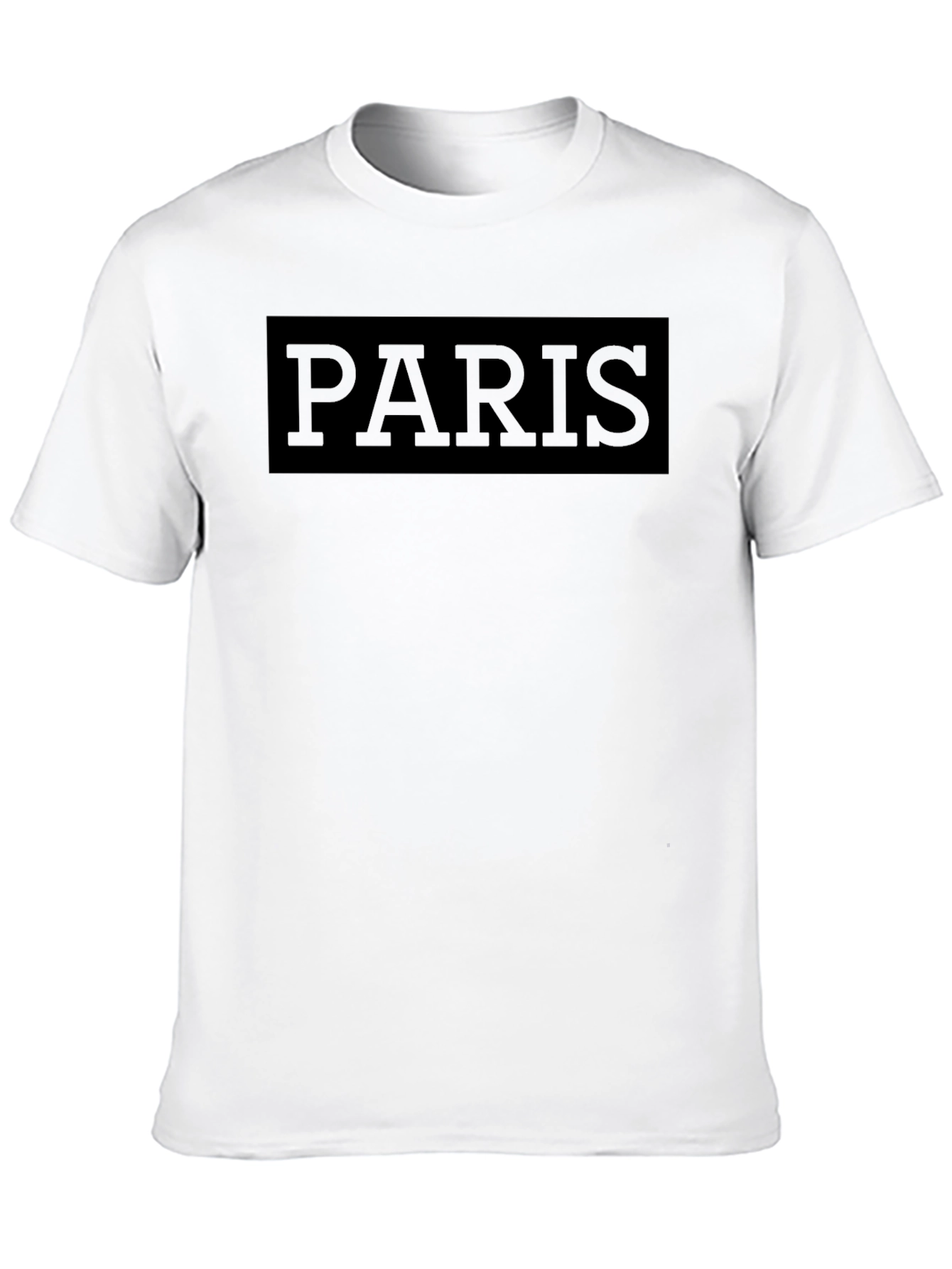 Black Paris Graphic Tee - Stylish Minimalist Black T-Shirt view 10