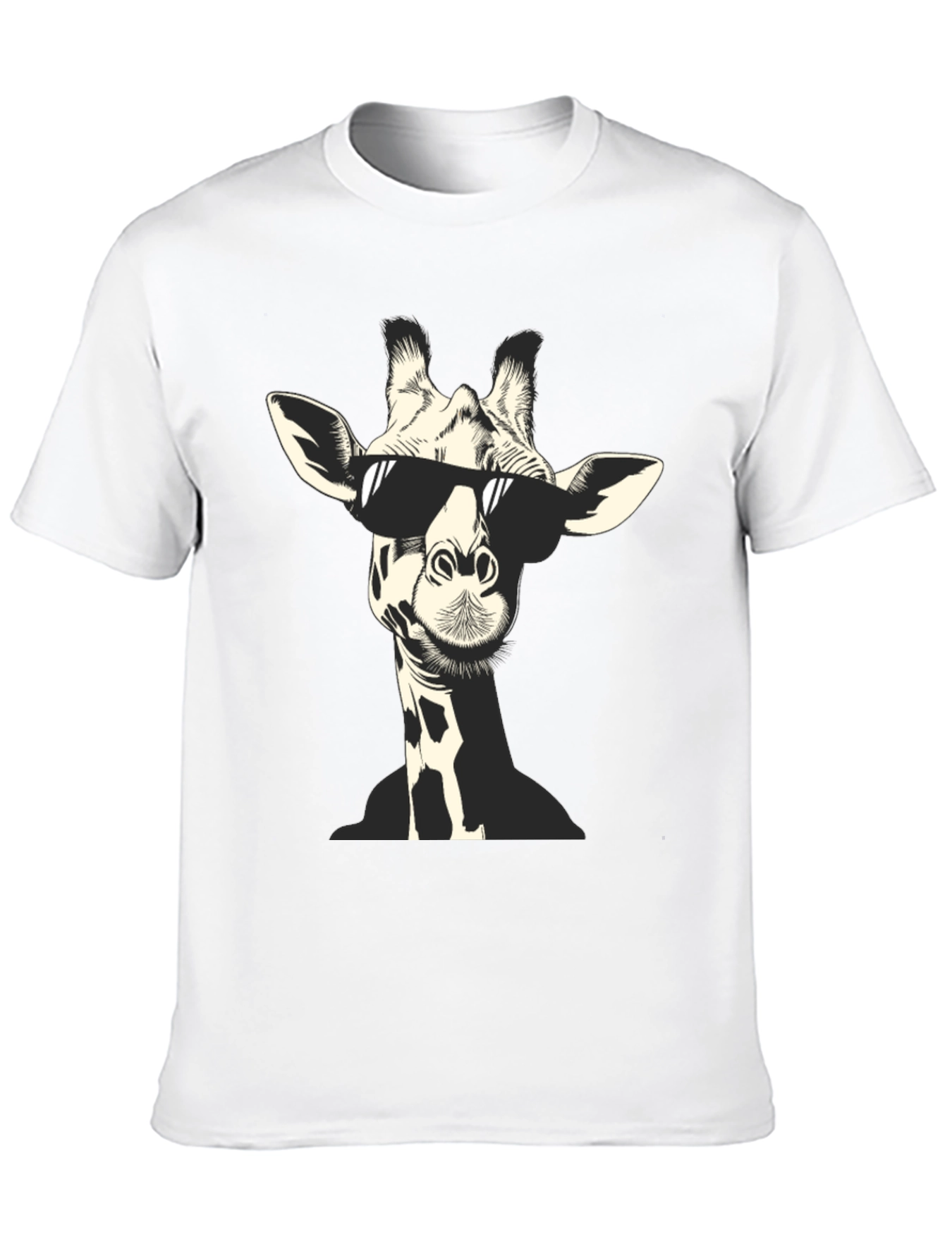 Black Cool Giraffe Graphic T-Shirt view 10