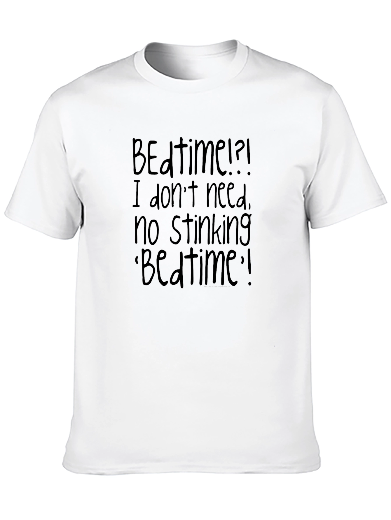 Black Funny "No Bedtime" Graphic Tee view 10