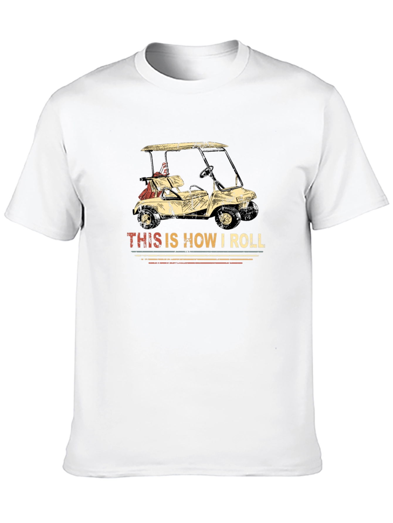 Black This Is How I Roll Funny Golf Cart T-Shirt view 10